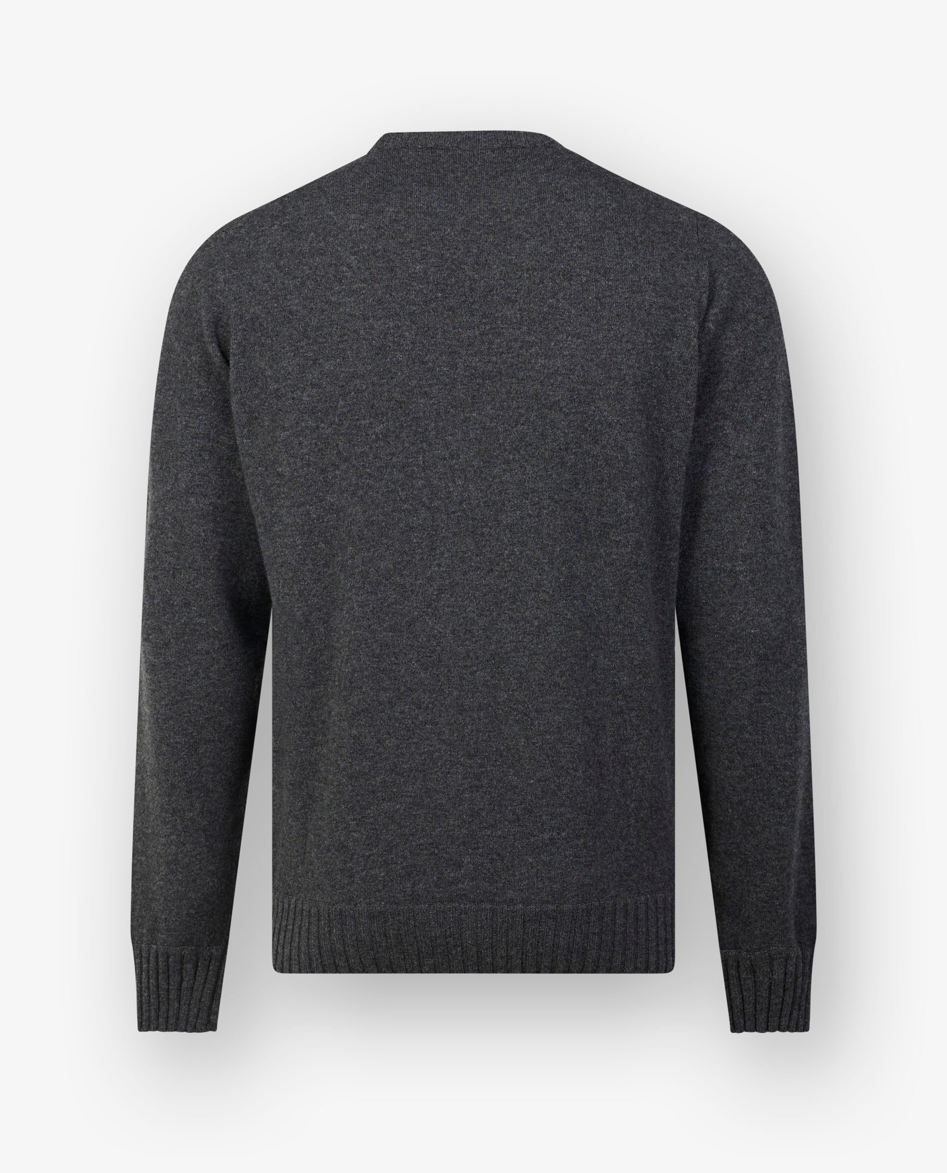 Cashmere Ronde Hals Trui - Donkergrijs