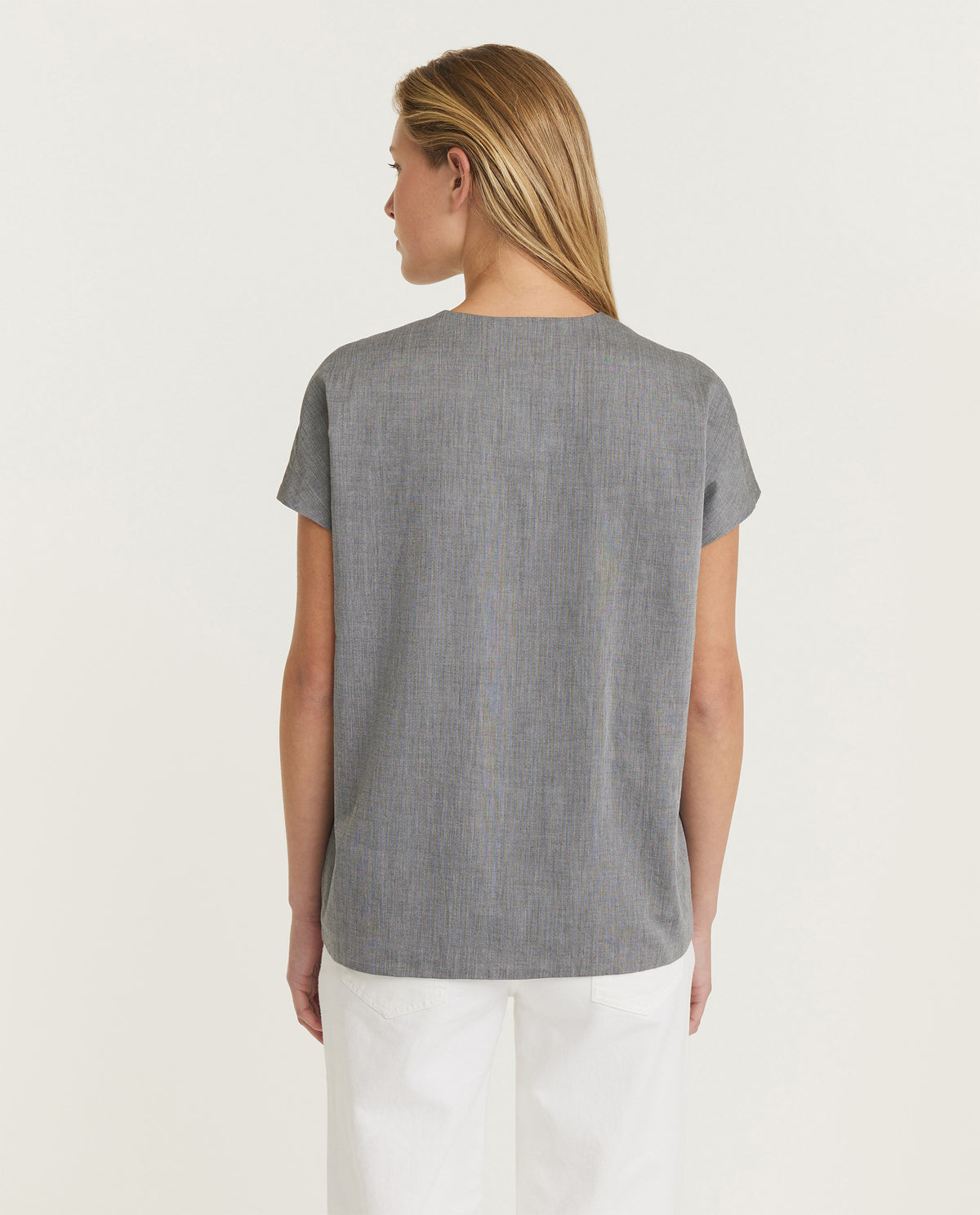 Katoenen top met kapmouwen