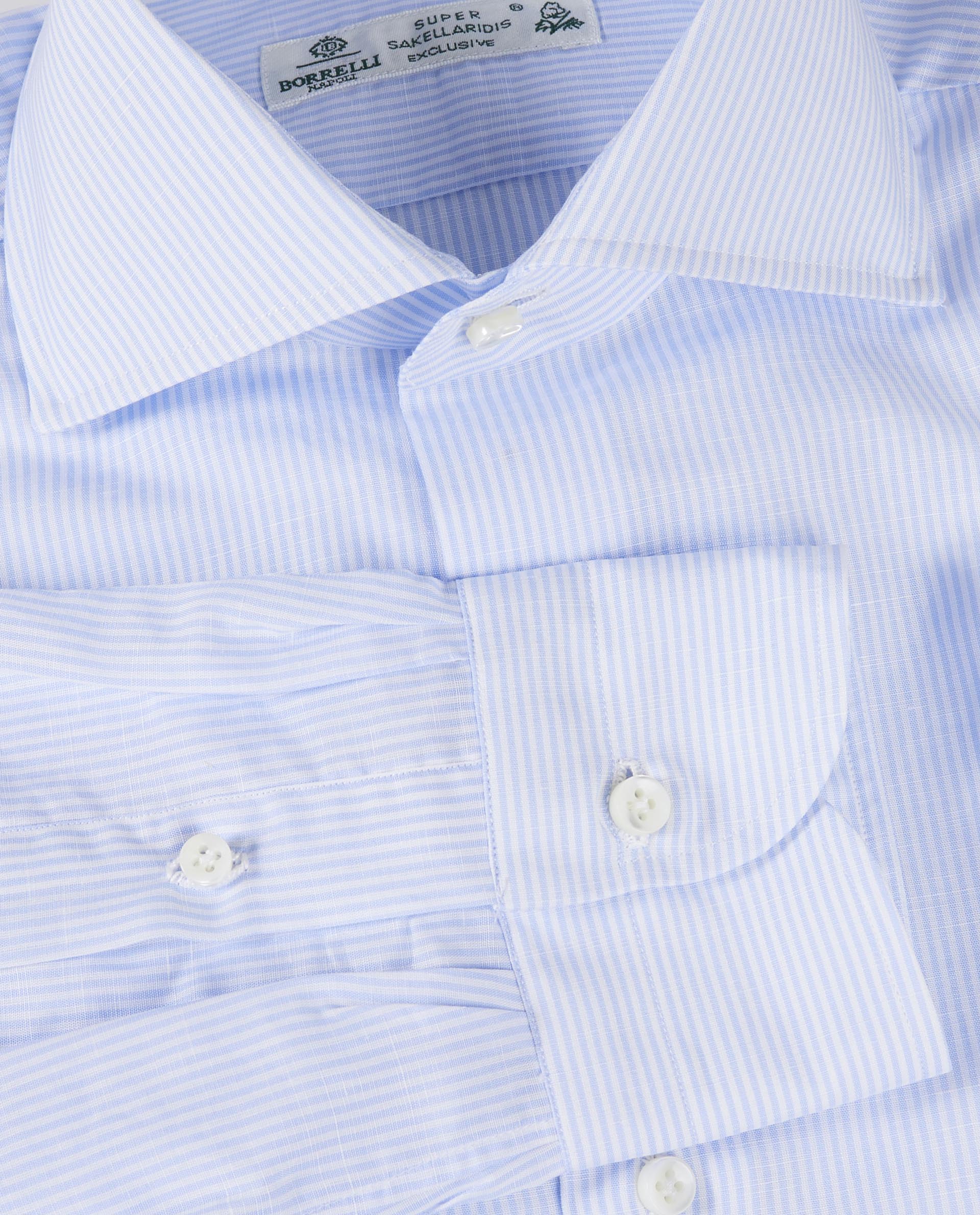 Katoen Linnen Shirt - Lichtblauw