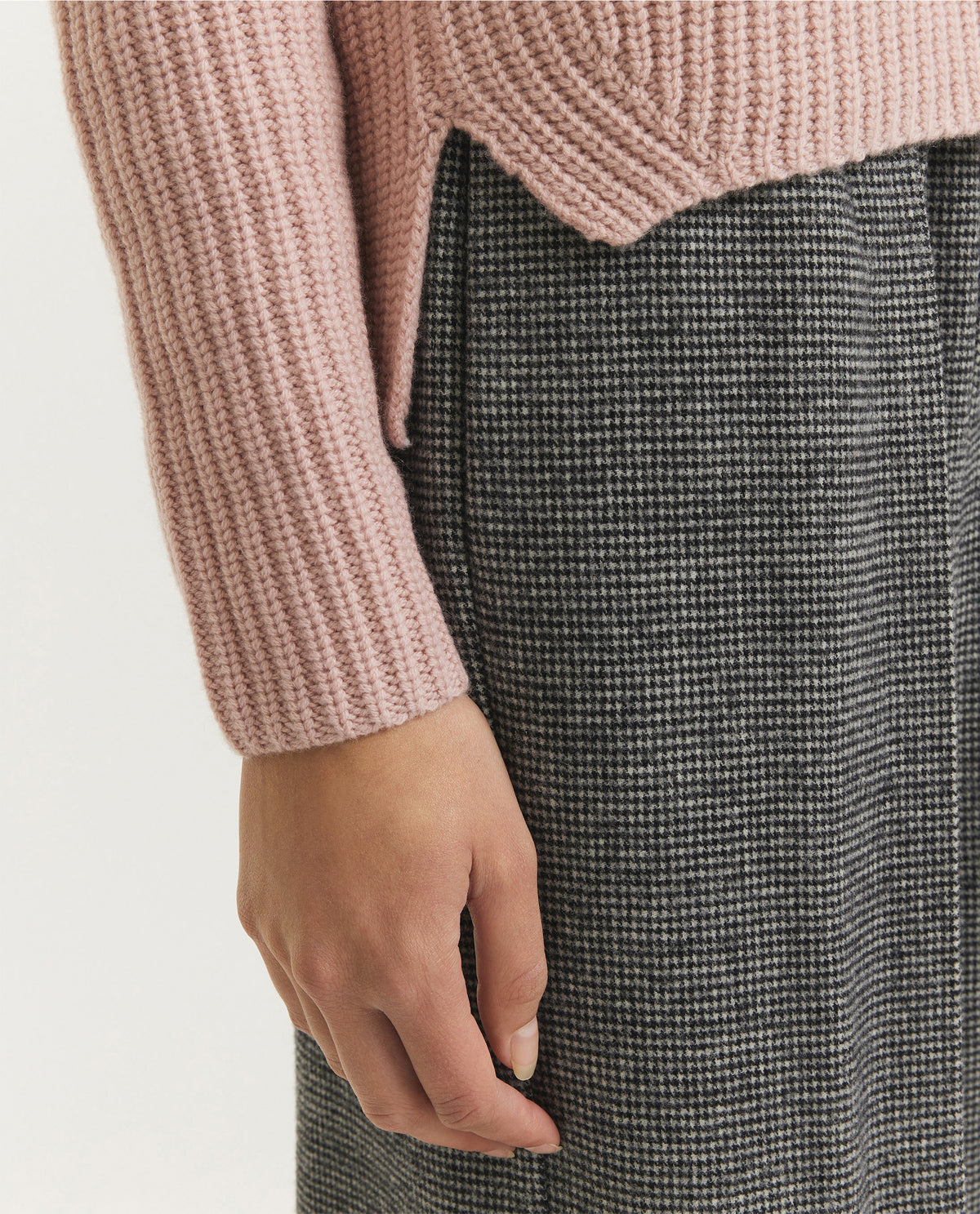 Wool Cashmere Rib Sweater