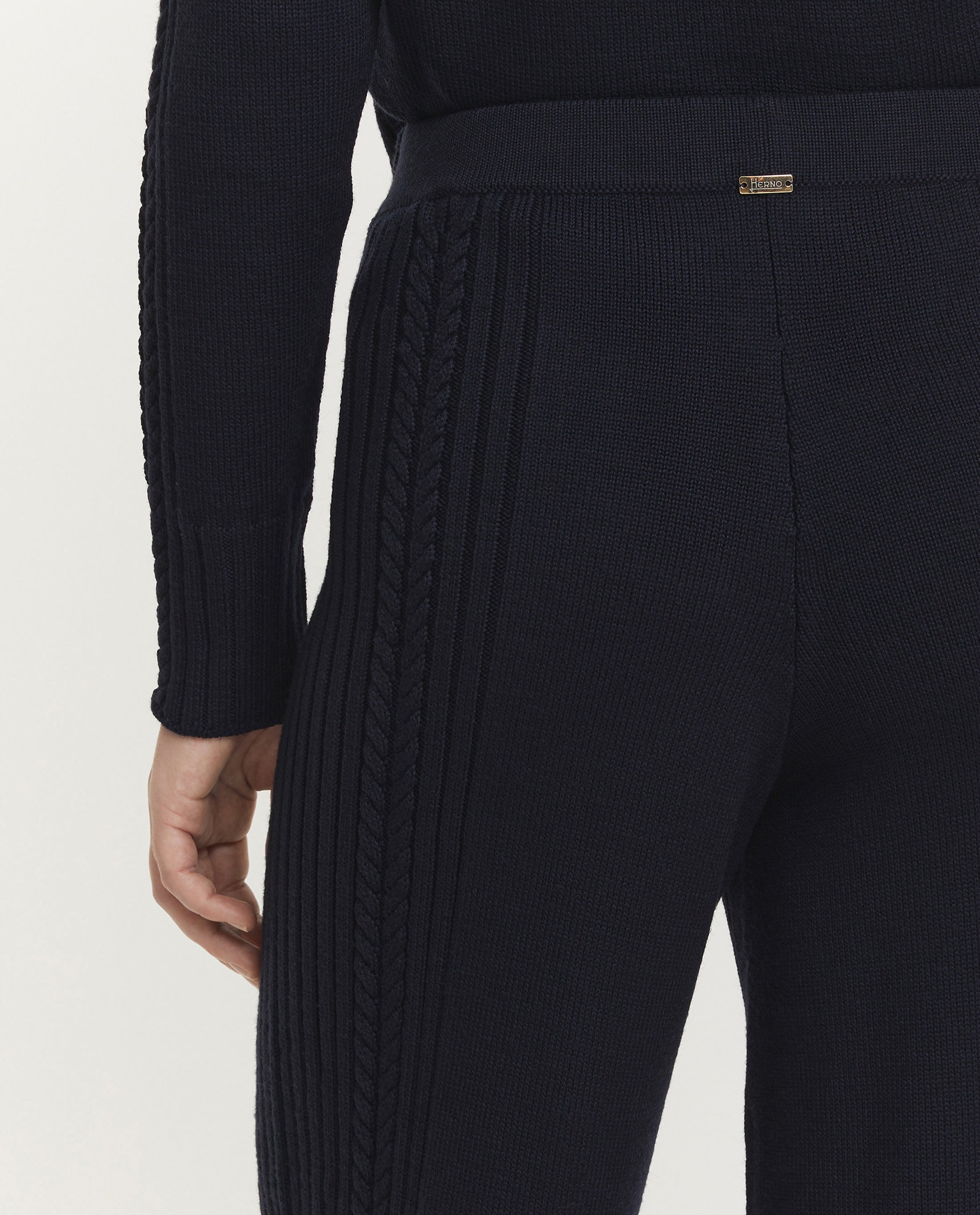 Wool Cable Trousers