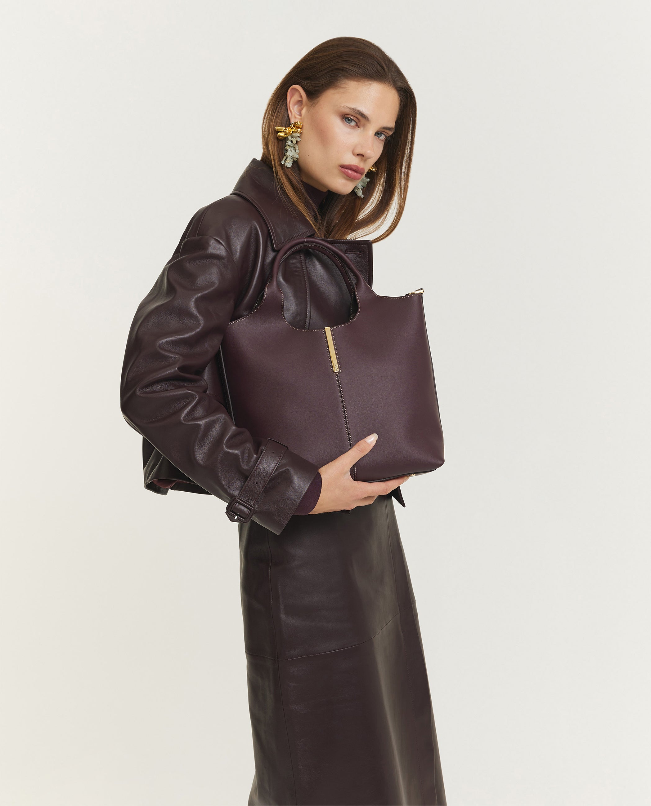 Mini Tote Shopping Tas - Paars