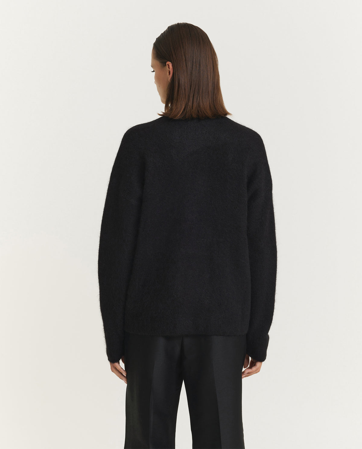 Shaggy Alpaca V-Neck Sweater