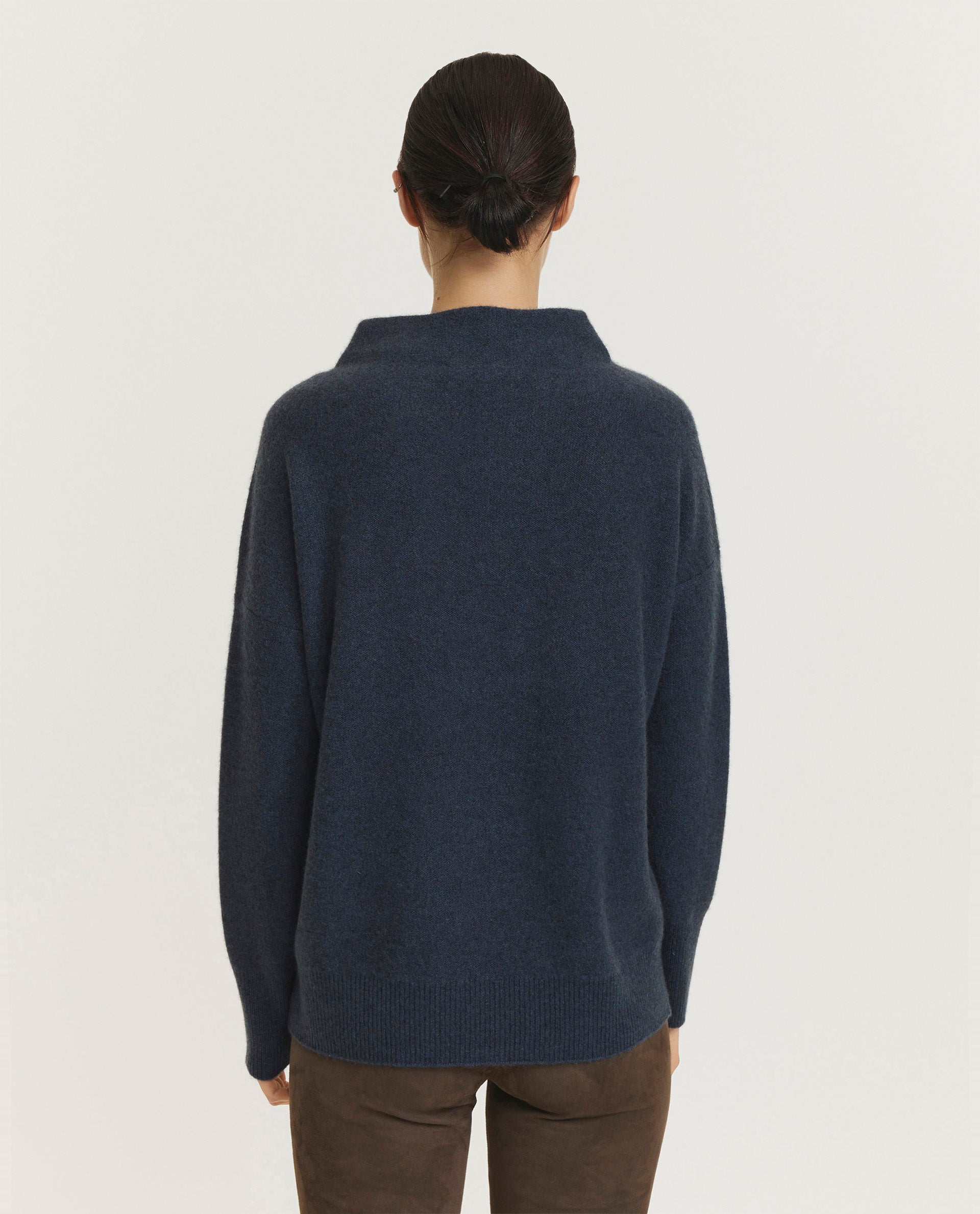 Cashmere funnel neck sweater