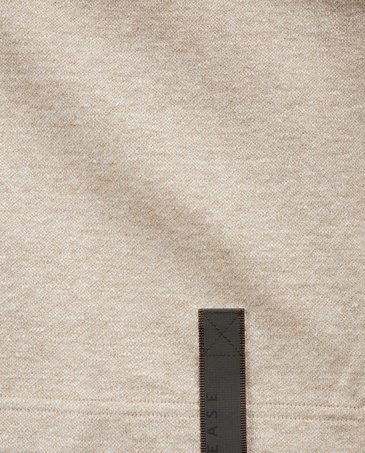 Linnen Mix Raglan Hoodie - Lichtbruin