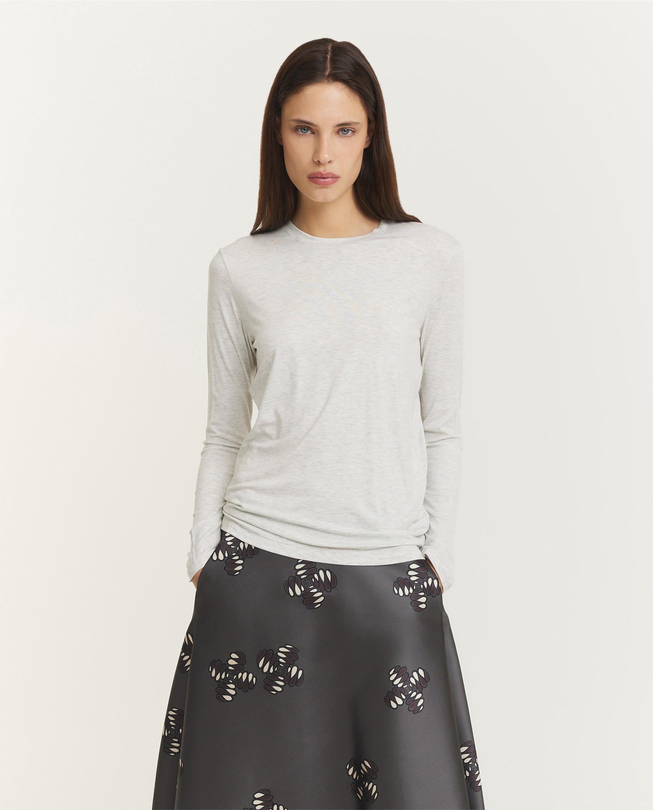 Lange Mouwen T-Shirt - Lichtgrijs