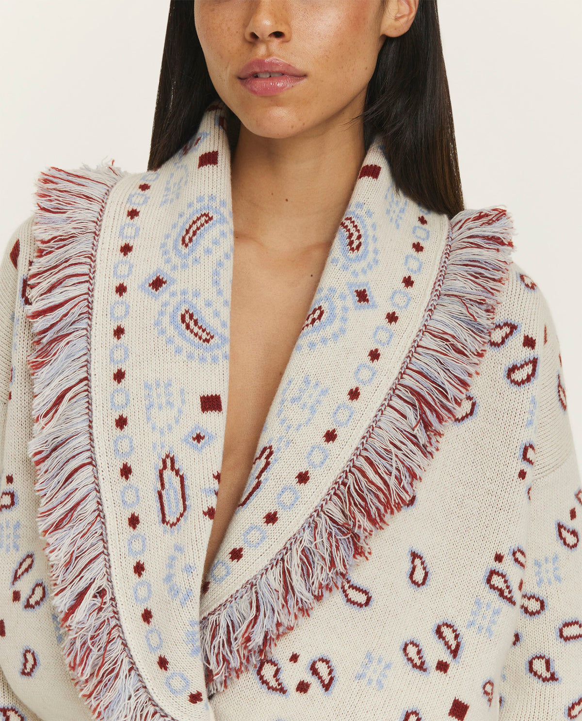 Cashmere bandana cardigan