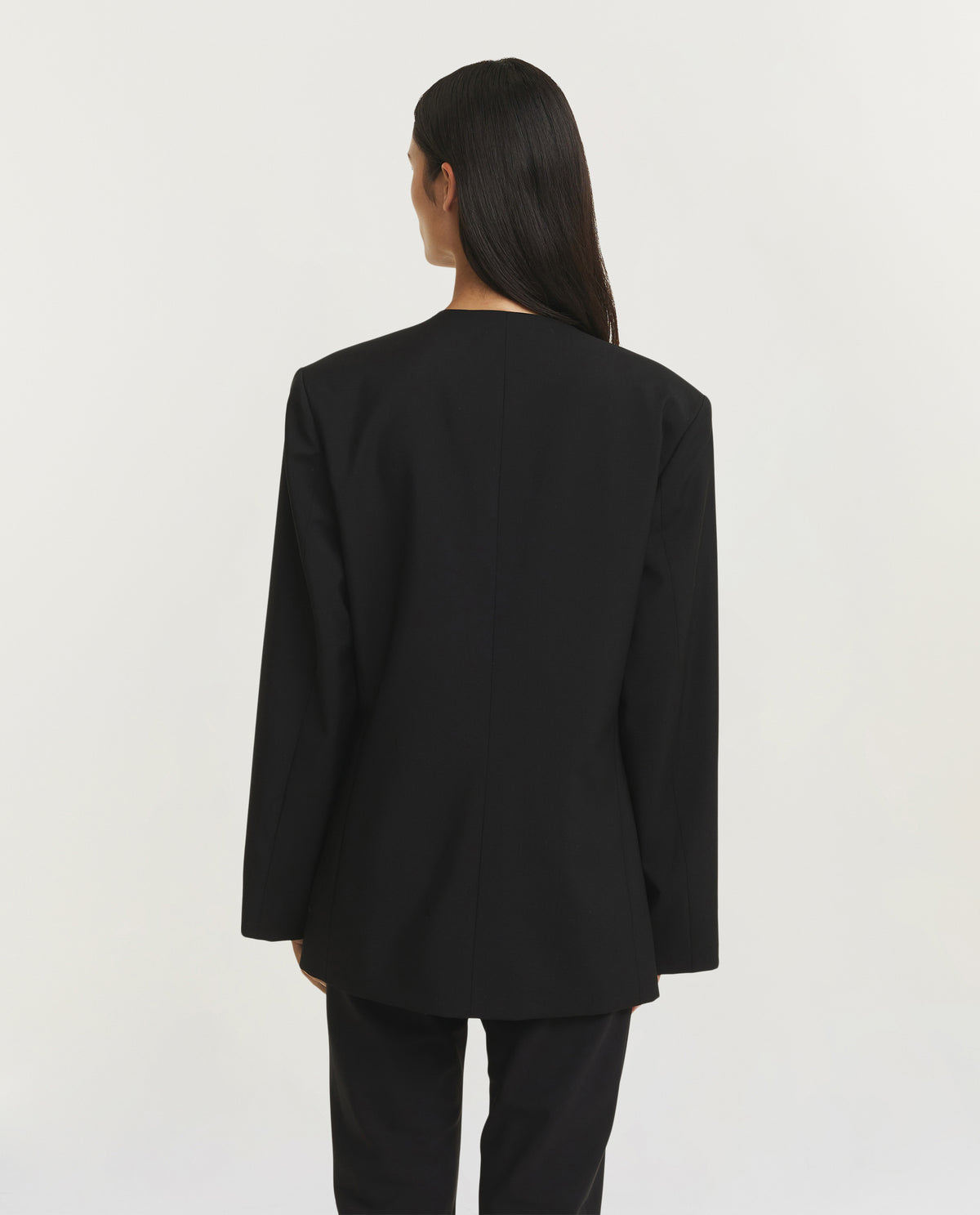 Sleeve Cinched Blazer Top - Zwart
