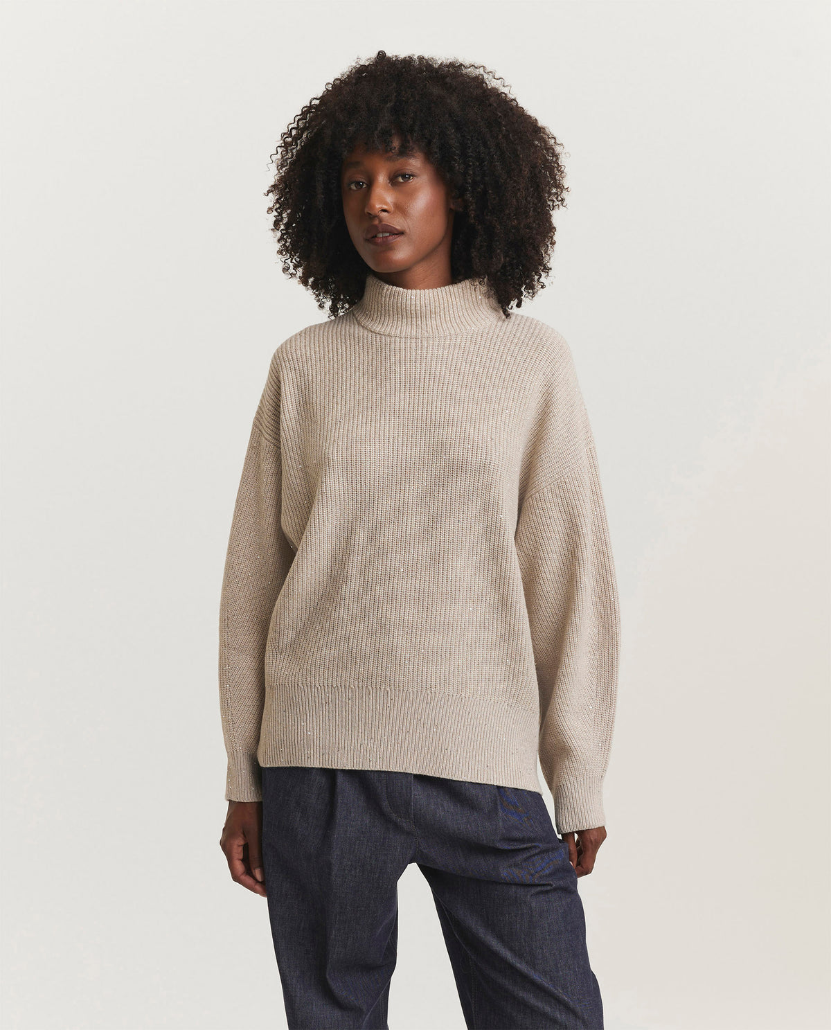 Wool turtleneck sweater