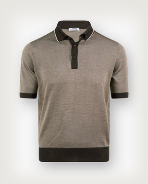 Zijde Contrast Poloshirt