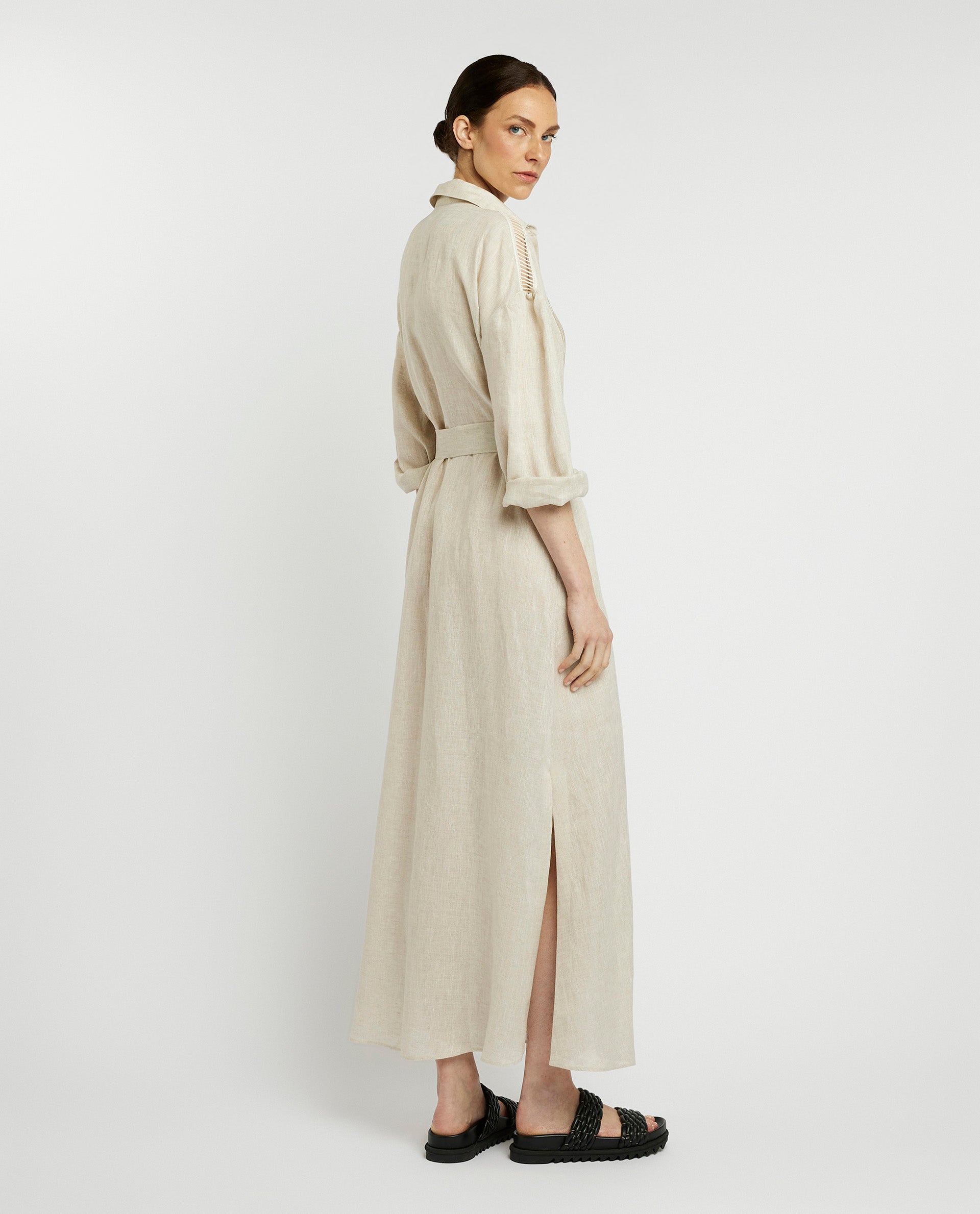 Linen maxi dress