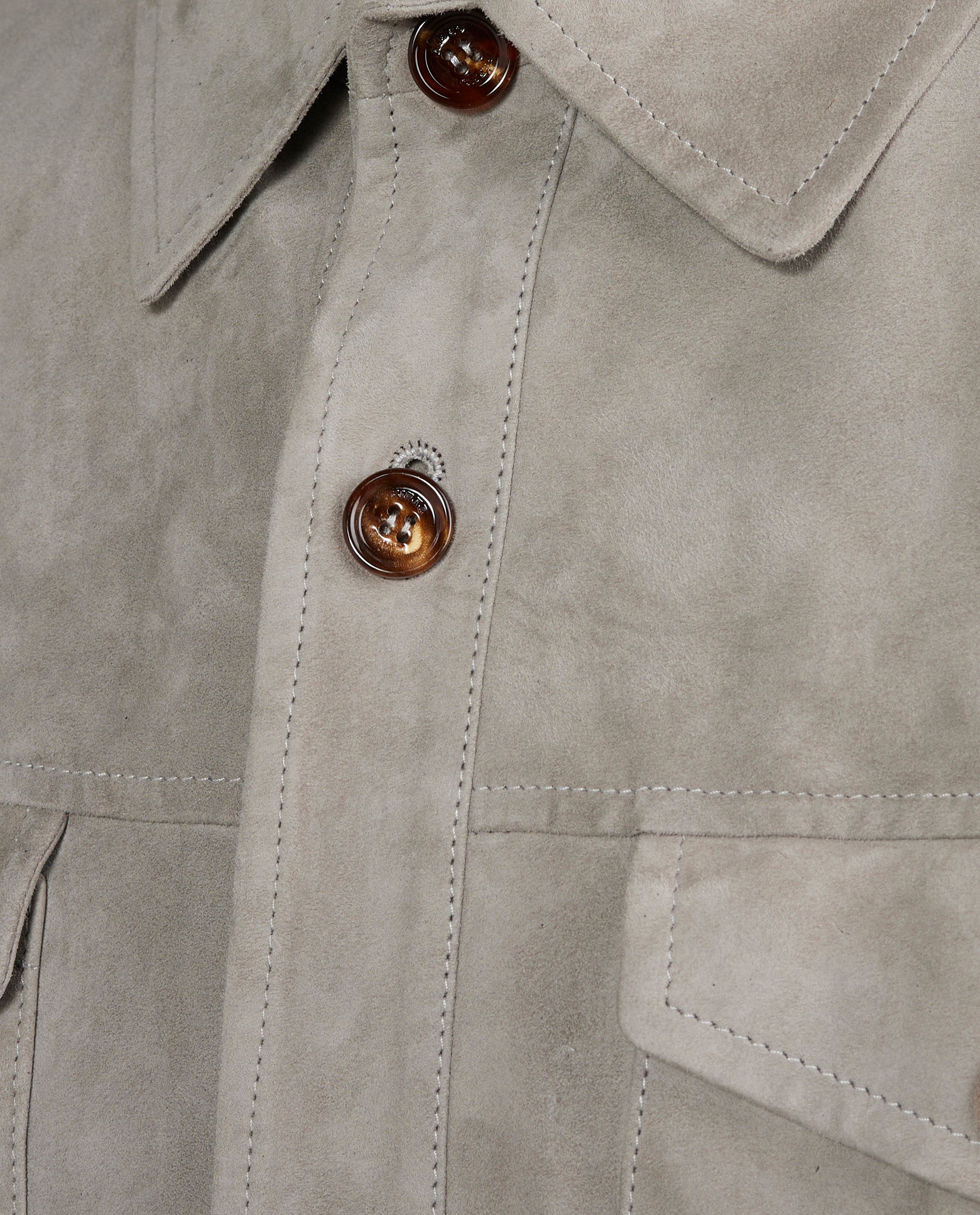 Suede Overshirt - Grijs – Pauw