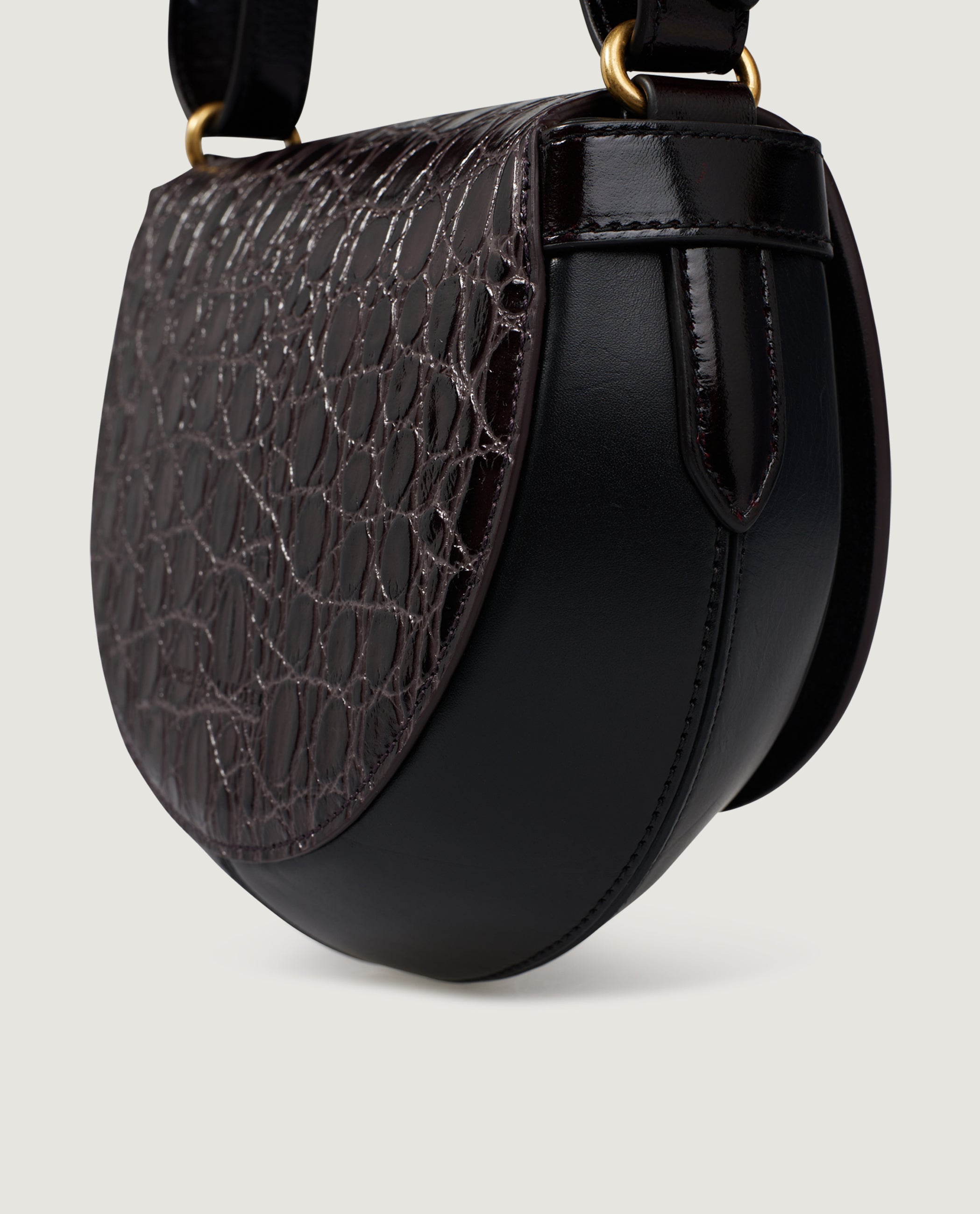 Leather Arc Saddle Bag