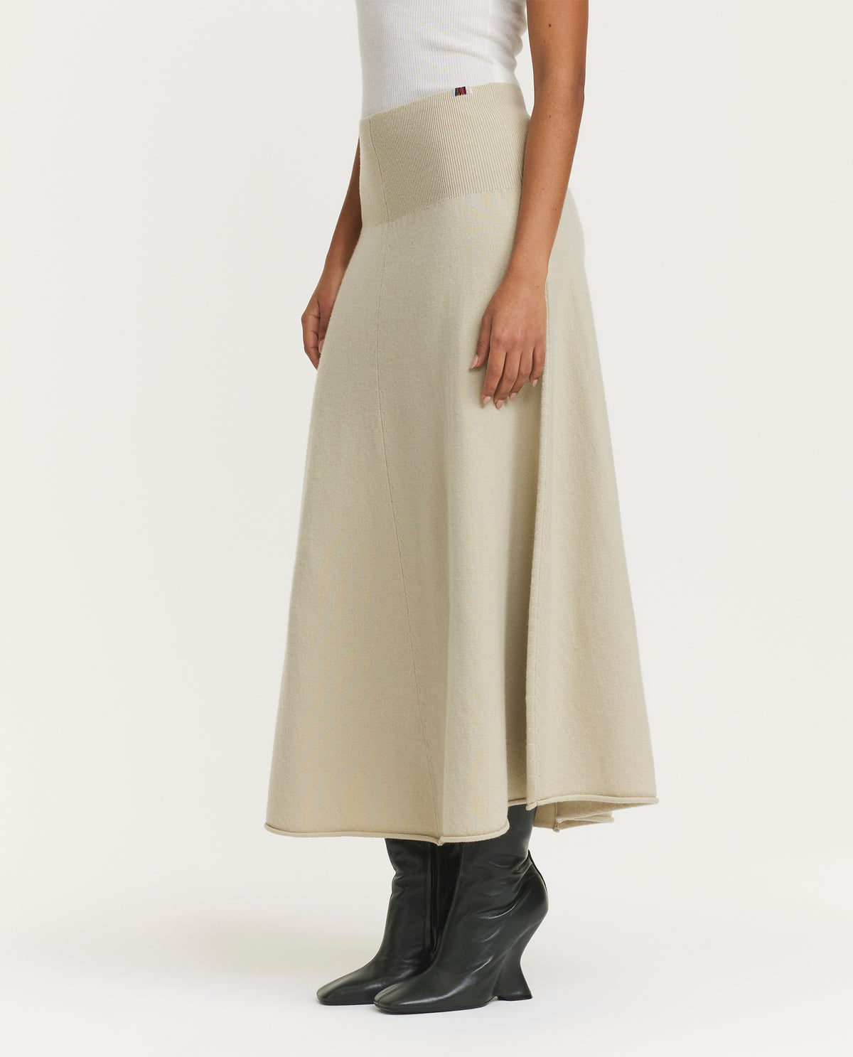 Cashmere midi skirt