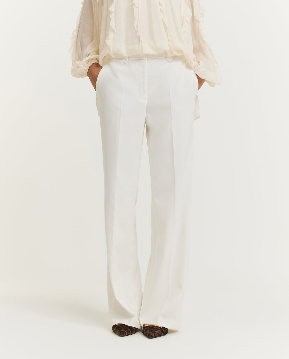 Rechte Pantalon - Ecru