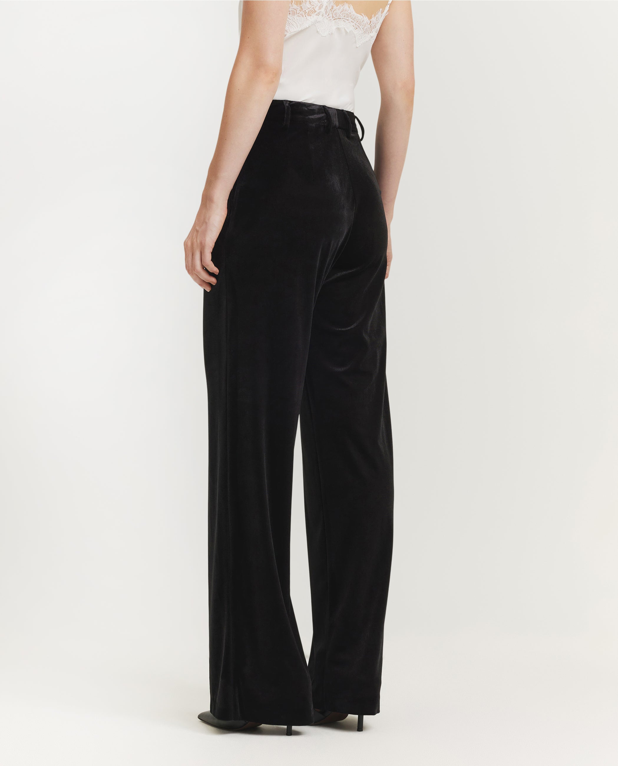 Velvet Wide Leg Trousers