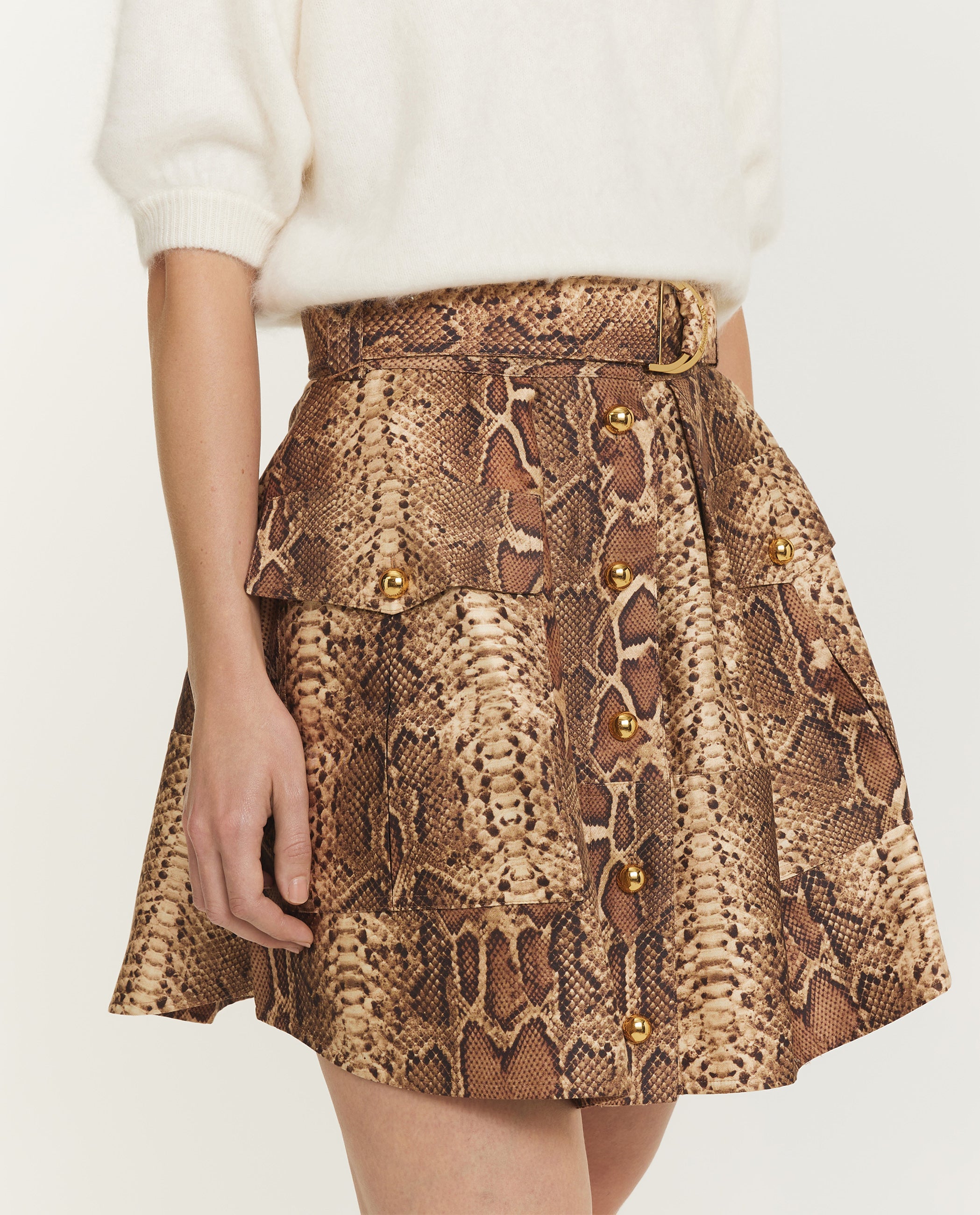 Hypnotic Utility Mini Skirt