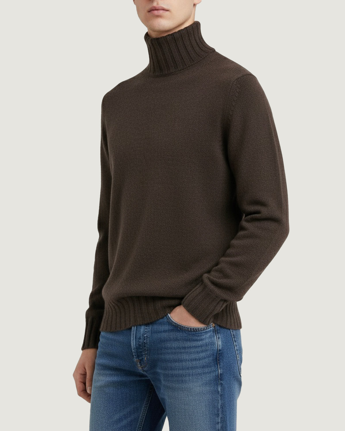 Grove Cashmere Trui - Bruin