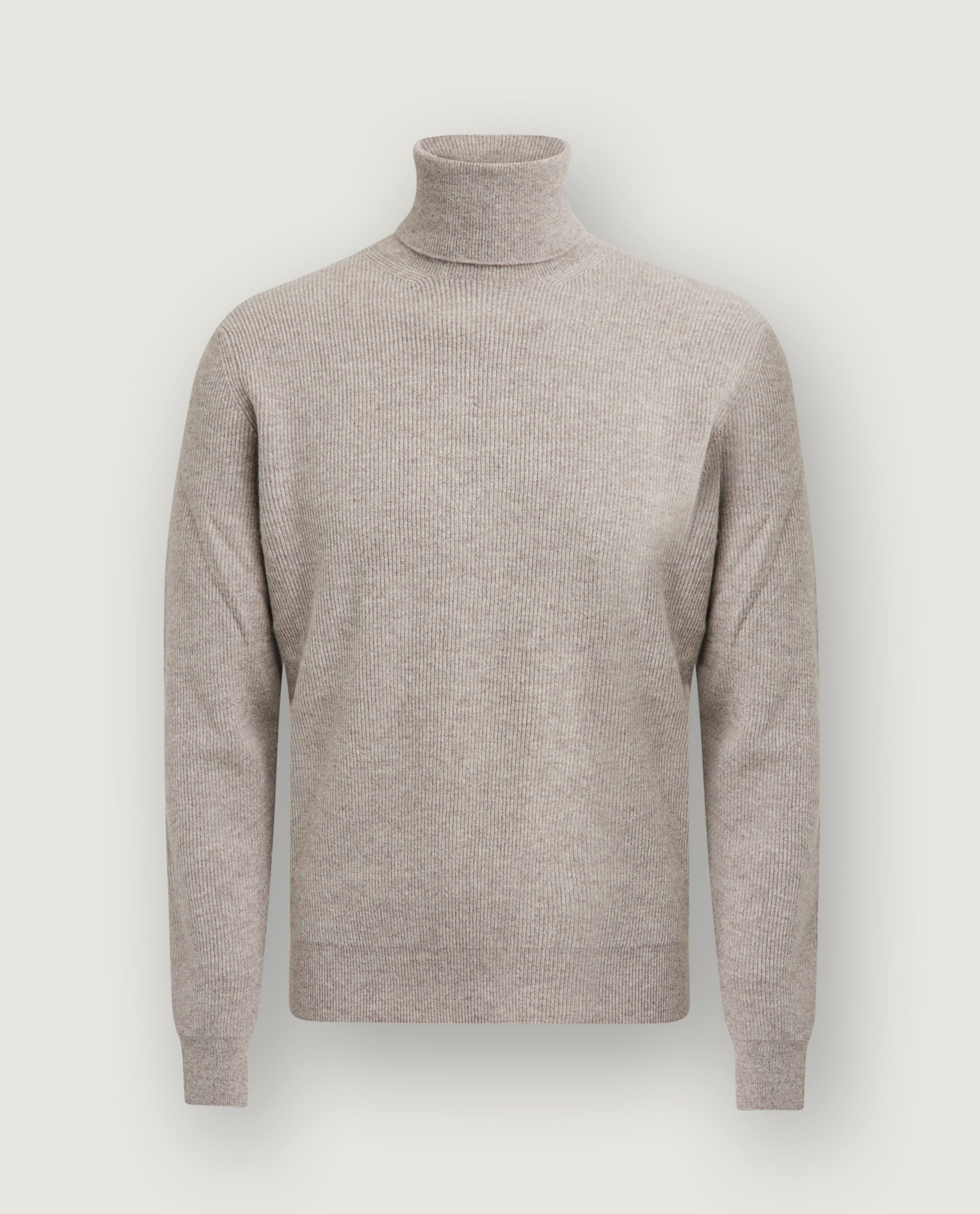 Cashmere Rib Coltrui - Lichtgrijs