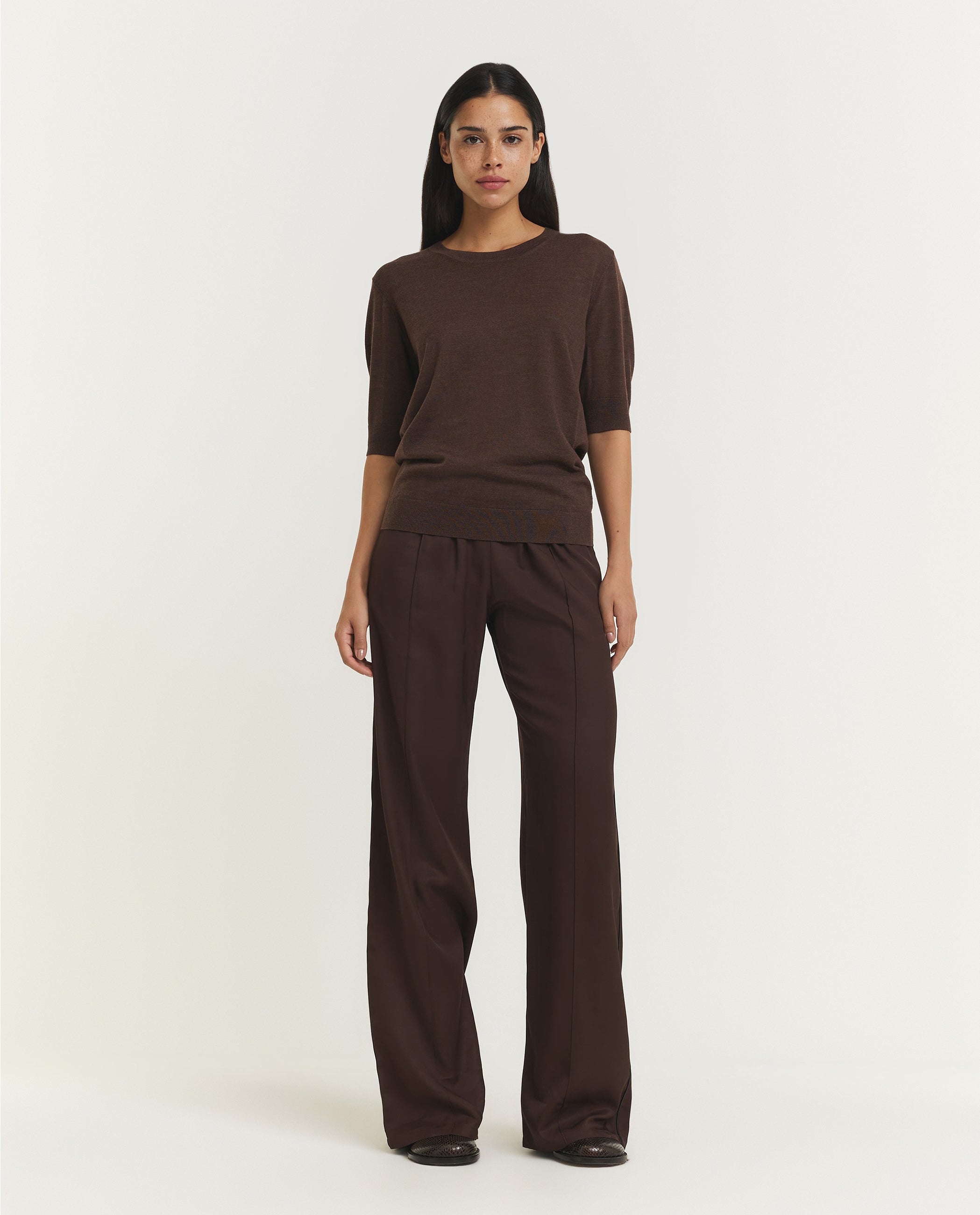 Wool Short Sleeved Sweater 