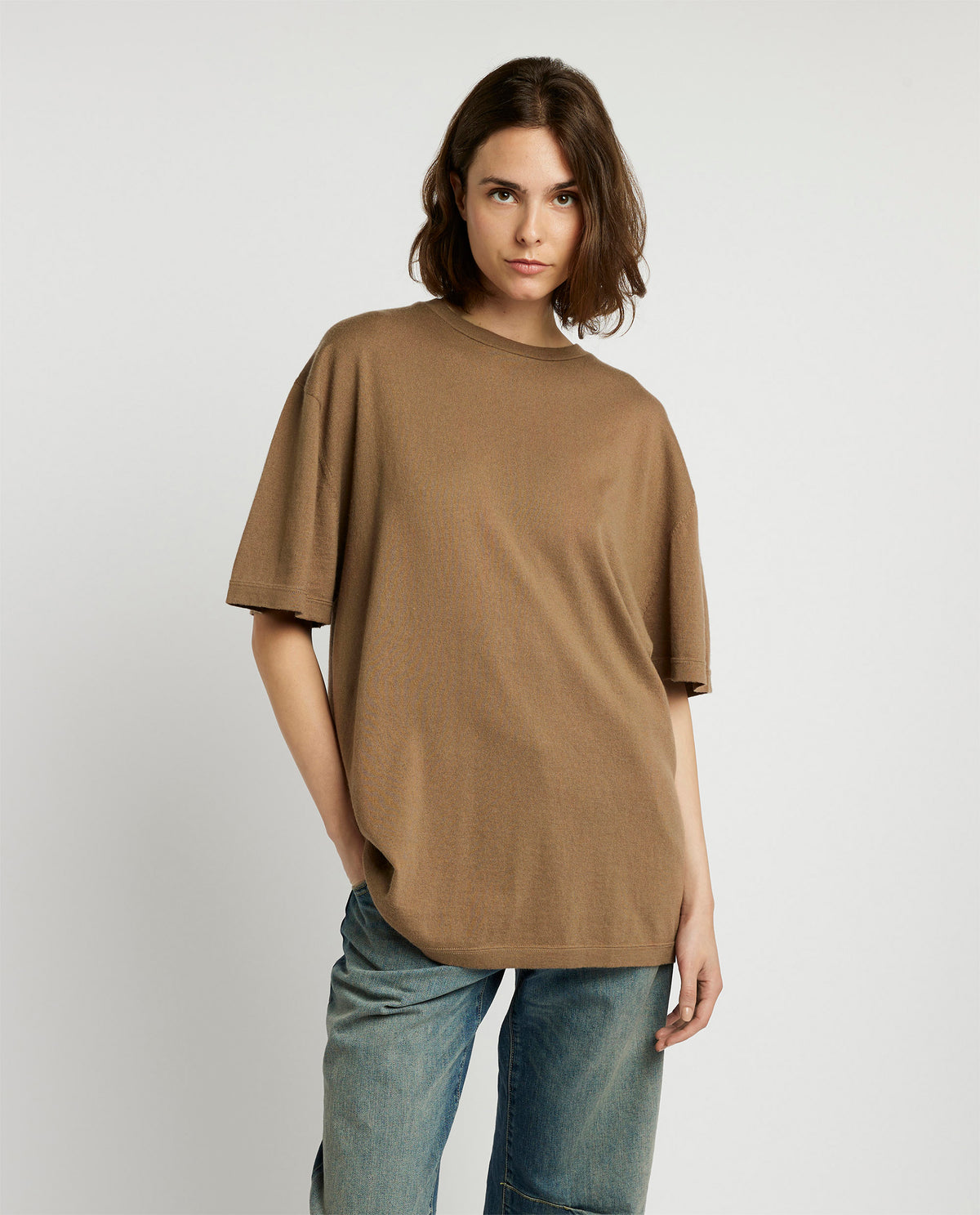 Cotton-cashmere t-shirt