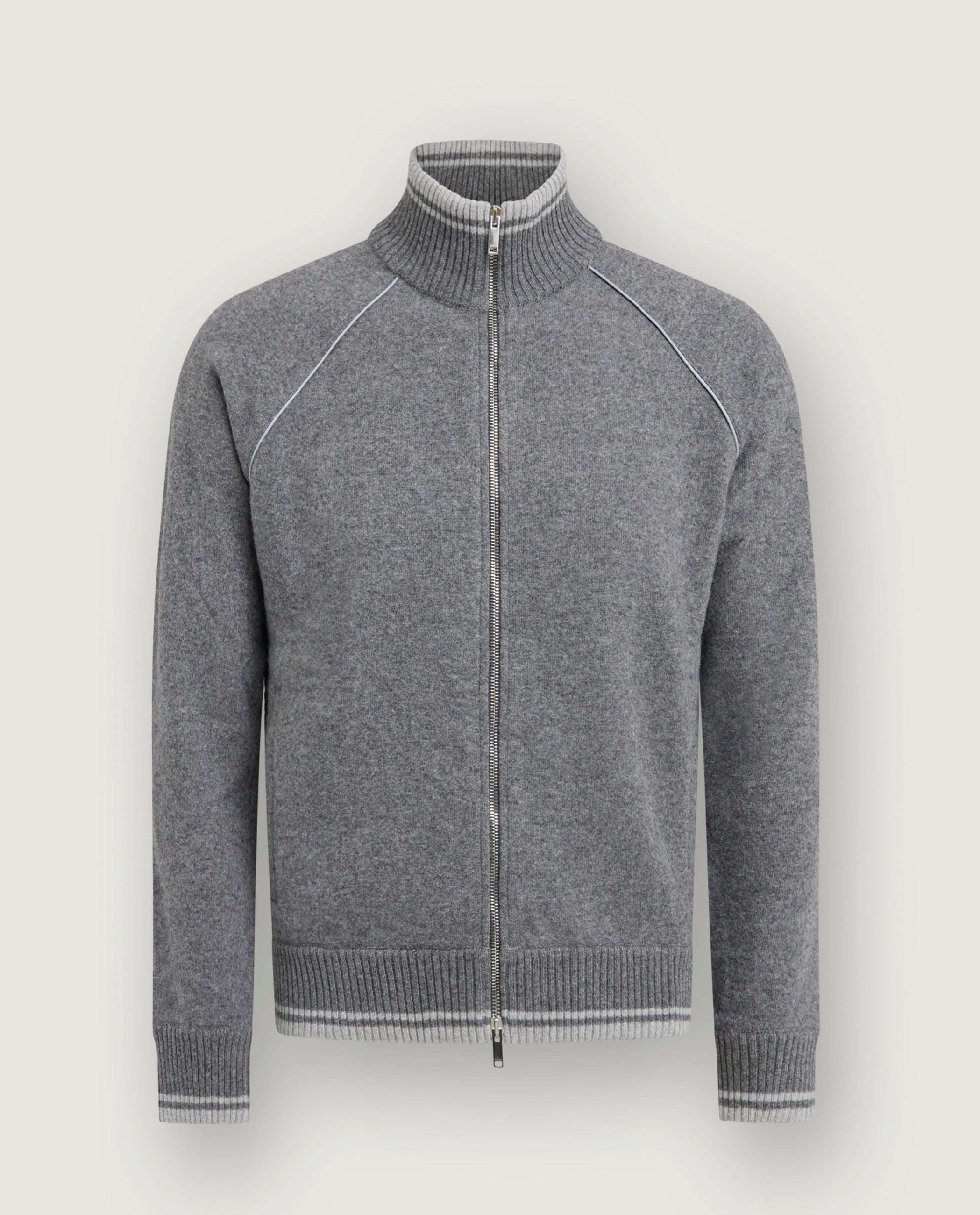 Wol Cashmere Raglan Vest - Grijs