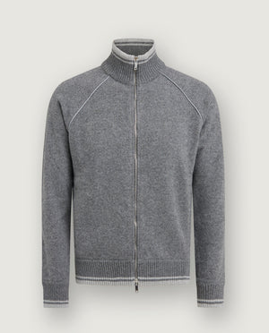 Wol Cashmere Raglan Vest - Grijs