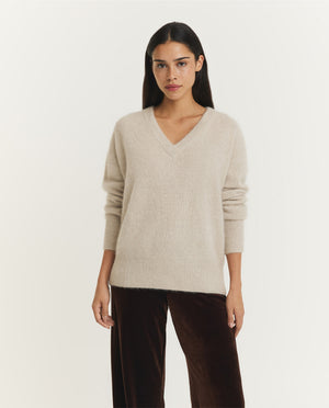 Wool Blend V-Neck Sweater