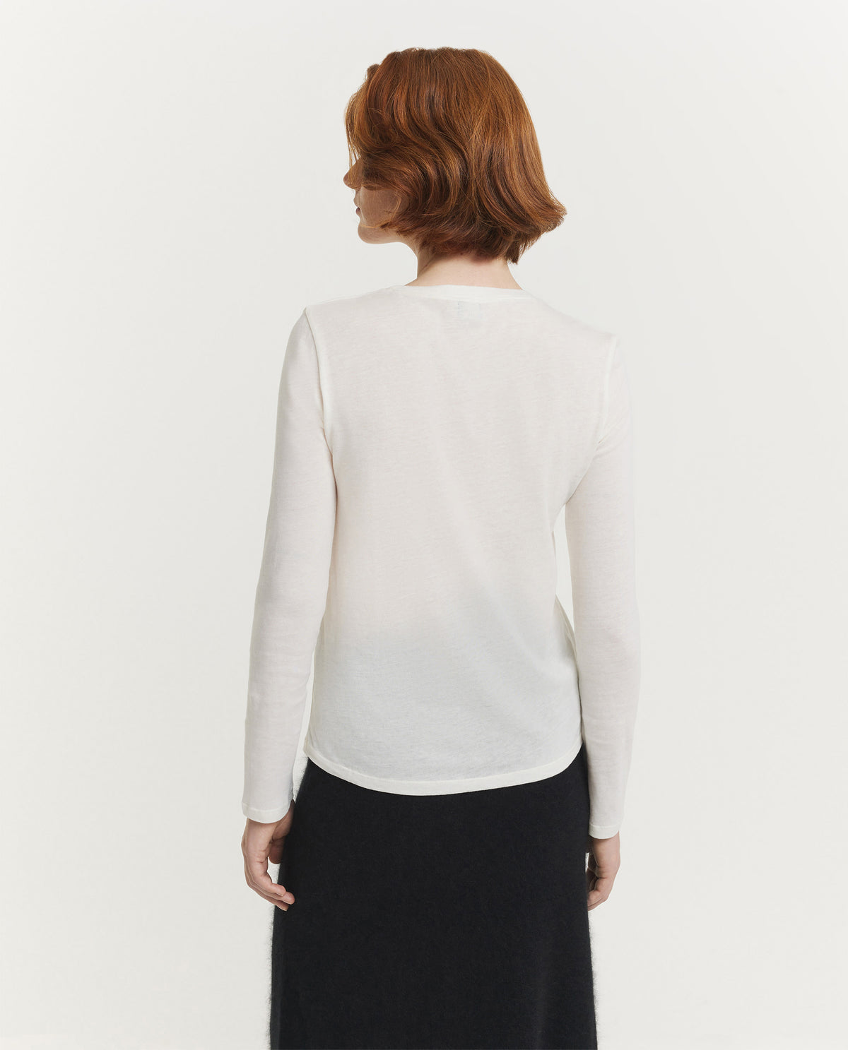 Cotton Cashmere Long Sleeve Top