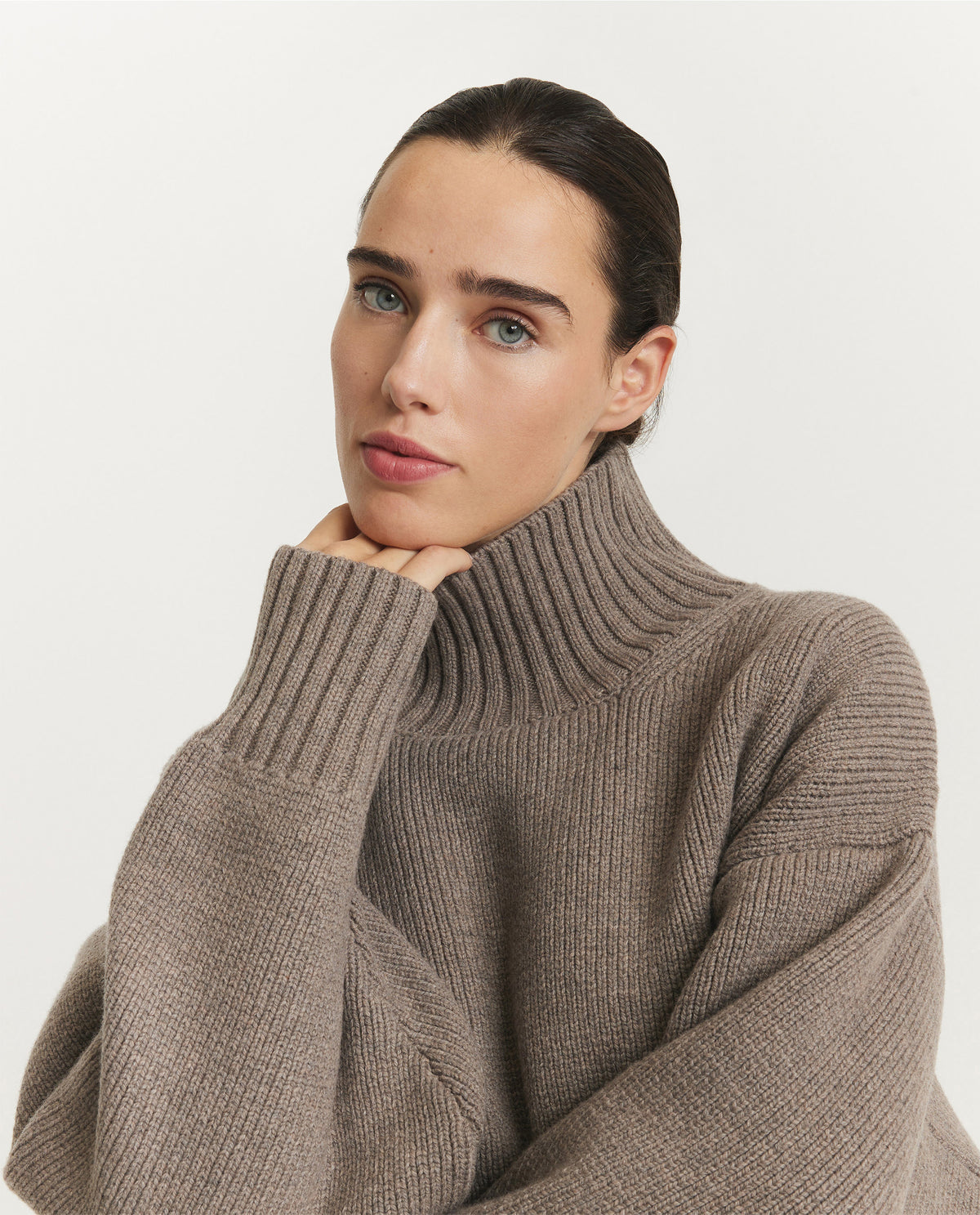 Sculptural Compact Turtleneck