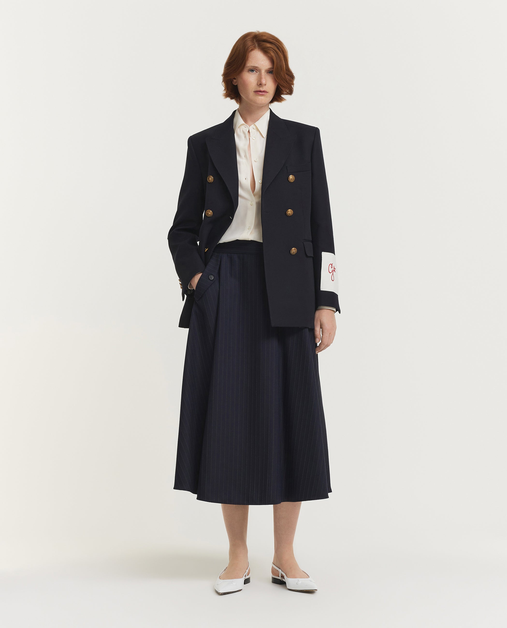 Zijden Crêpe Shirt - Ecru