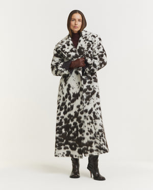 Rafaella Dieren Print Overjas - Bruin