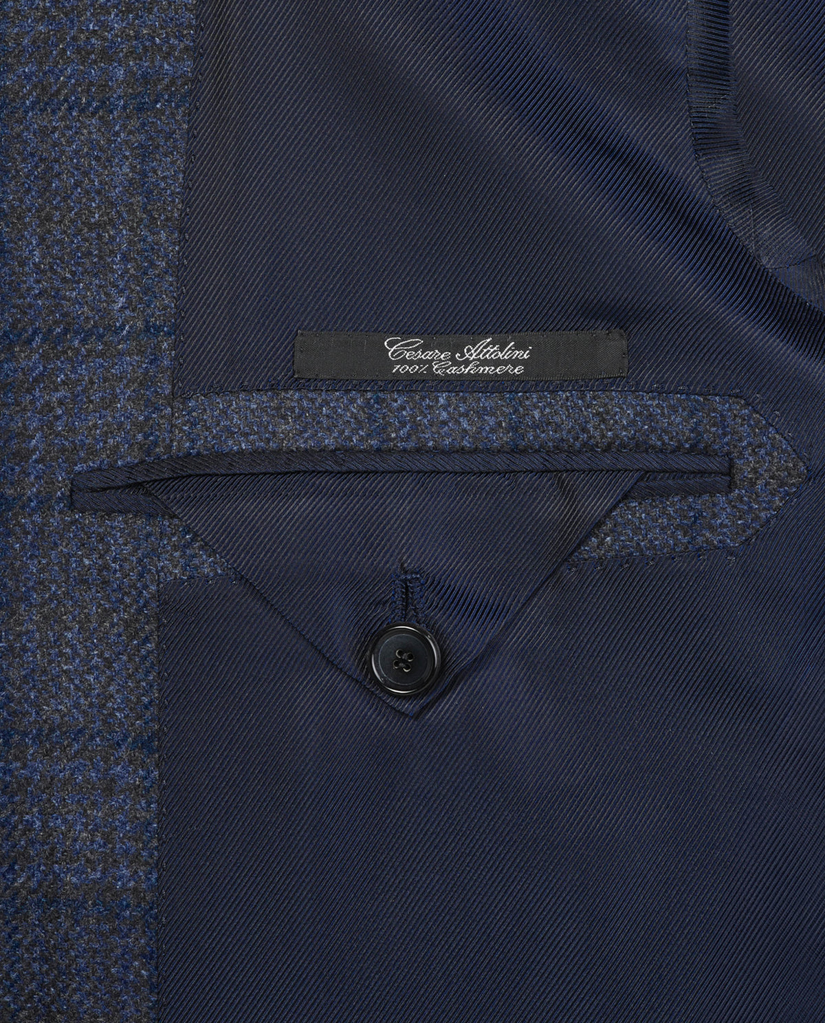 Cashmere Prince of Wales Jasje - Blauw