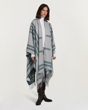 Cashmere-silk poncho