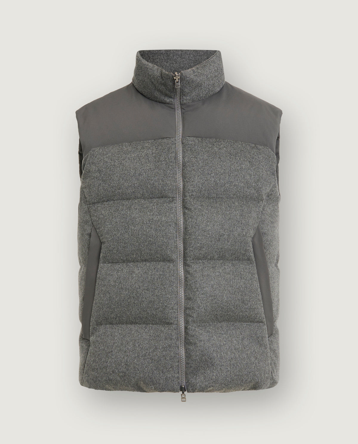 Reversible Feather Vest - Grijs