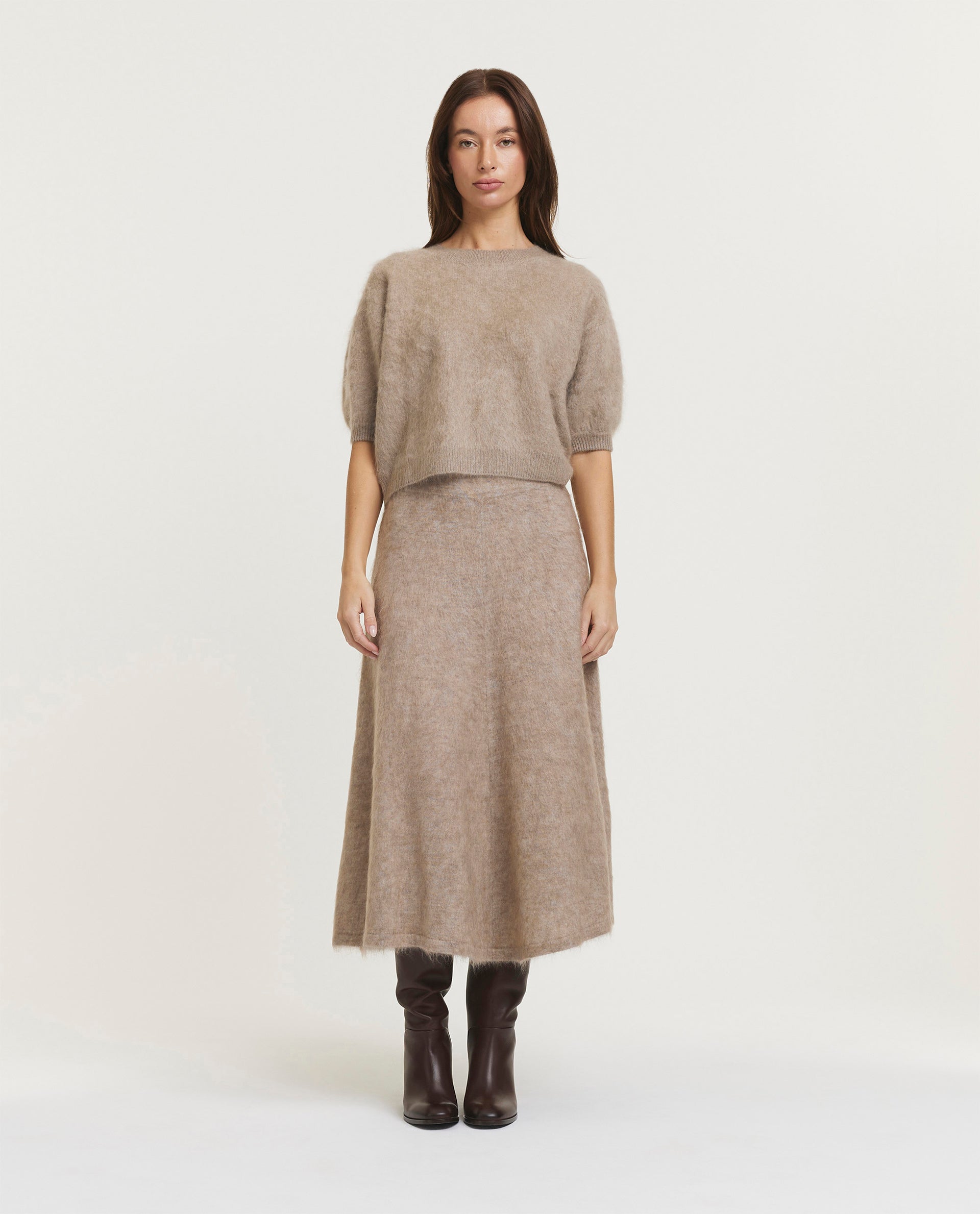 Mohair-blend skirt 