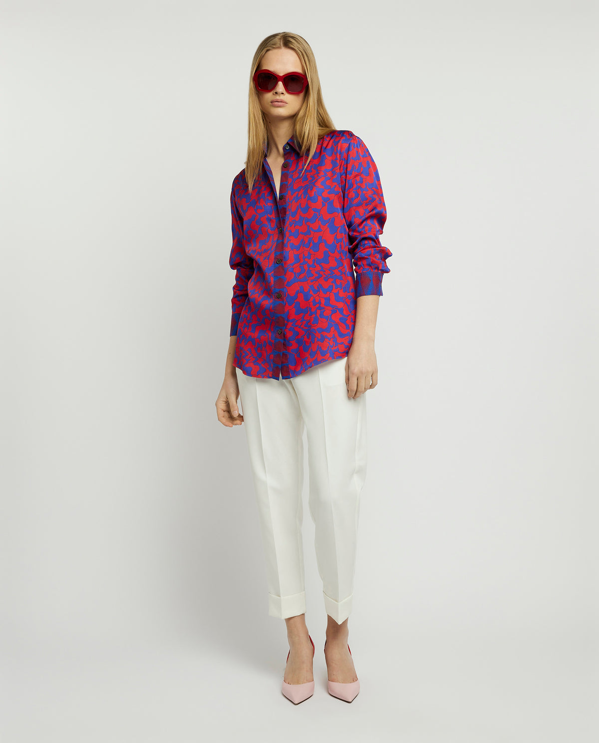 Soepele V-hals blouse