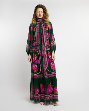 Silk maxi dress