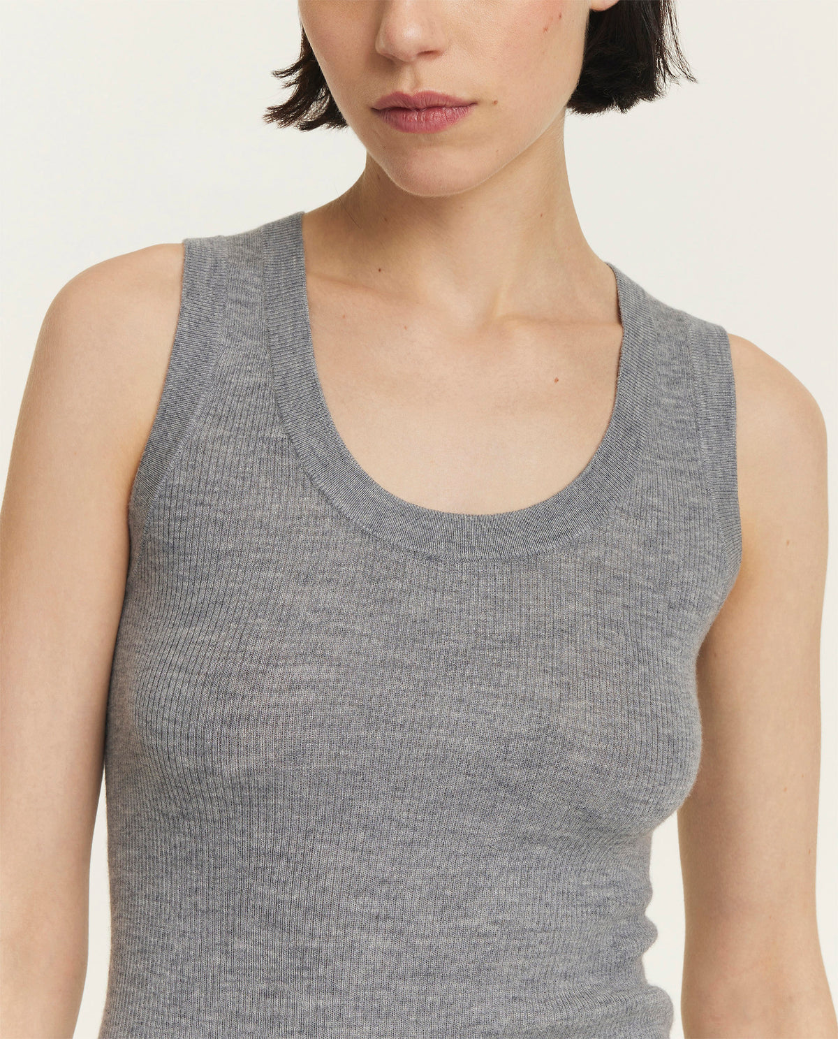 Cotton-cashmere tanktop