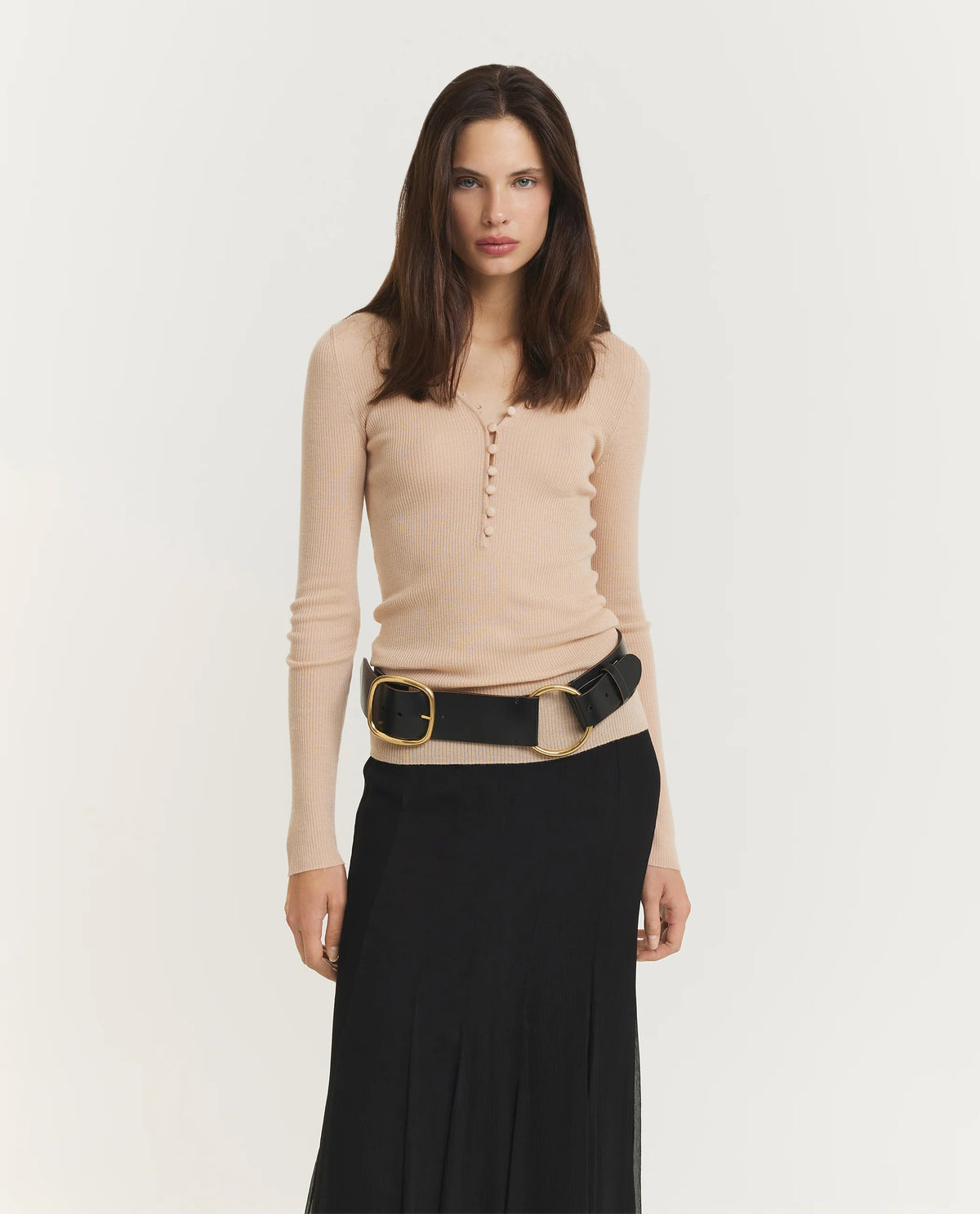 Leren Anita Riem - Zwart