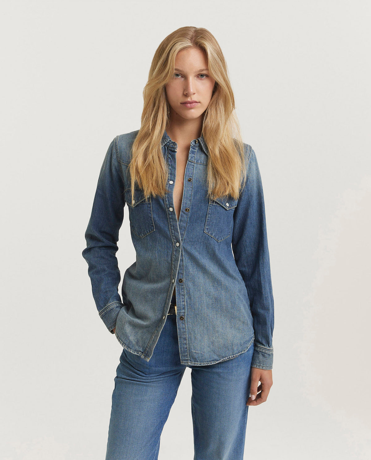 Denim blouse