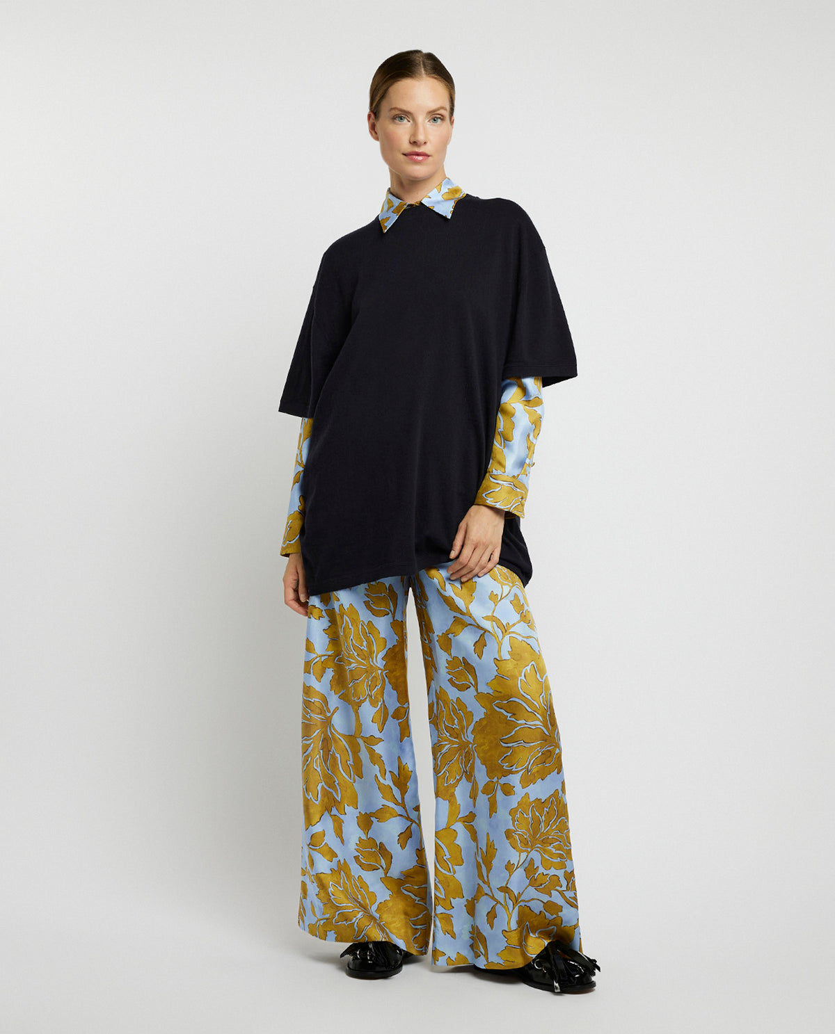 Silk palazzo pants