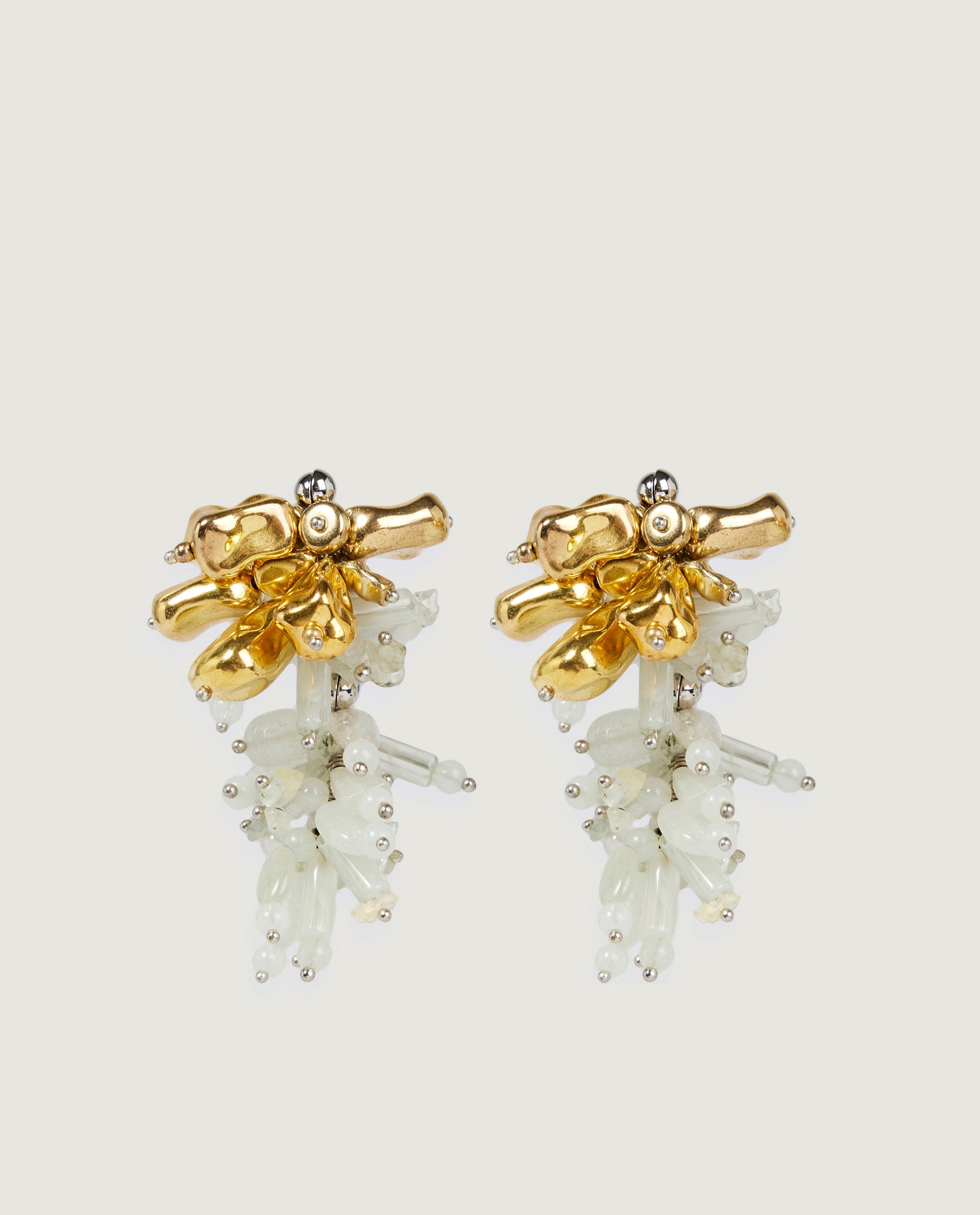 Gekraalde Gem Oorbellen - Goud