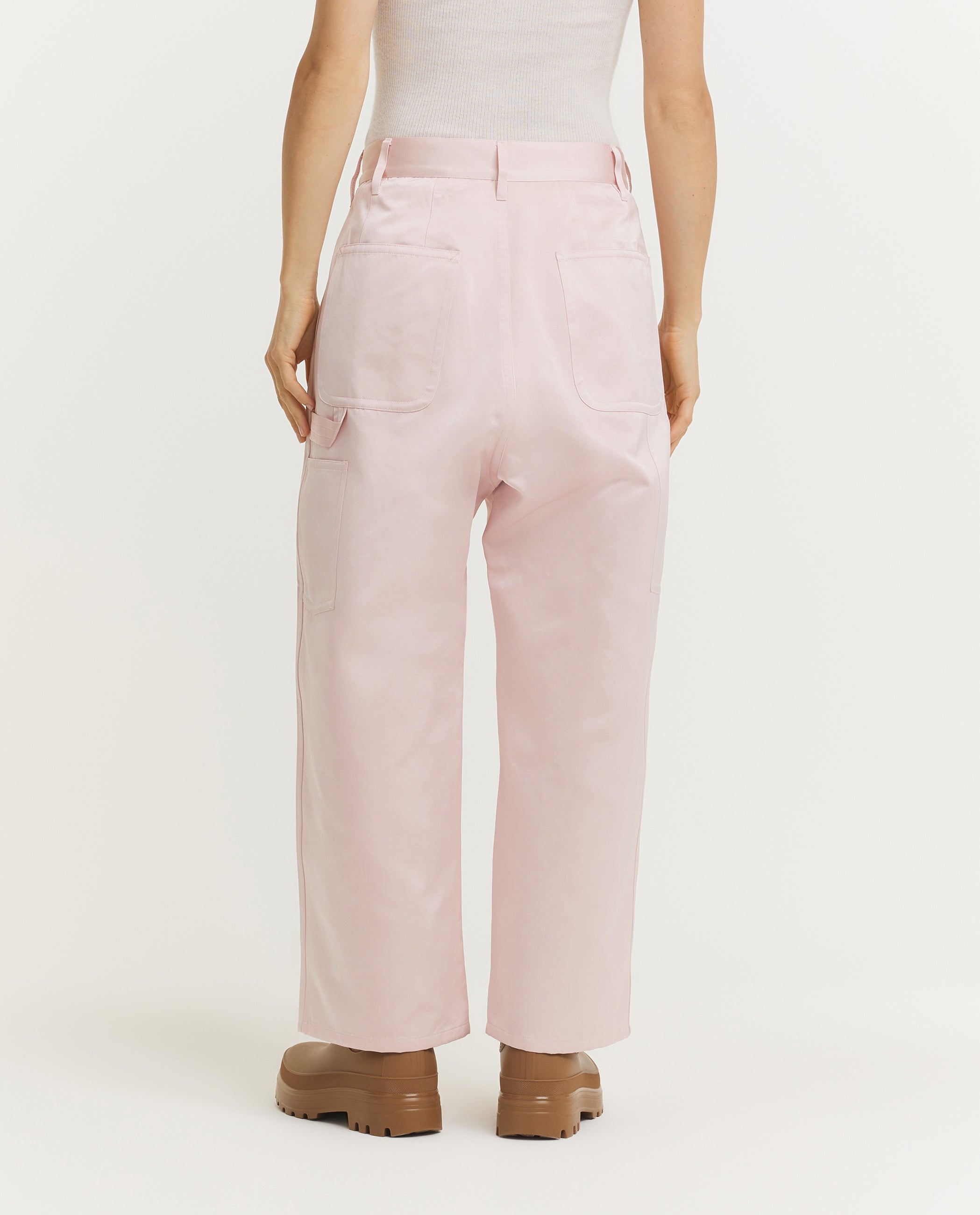 Geplooide Worker Broek - Roze