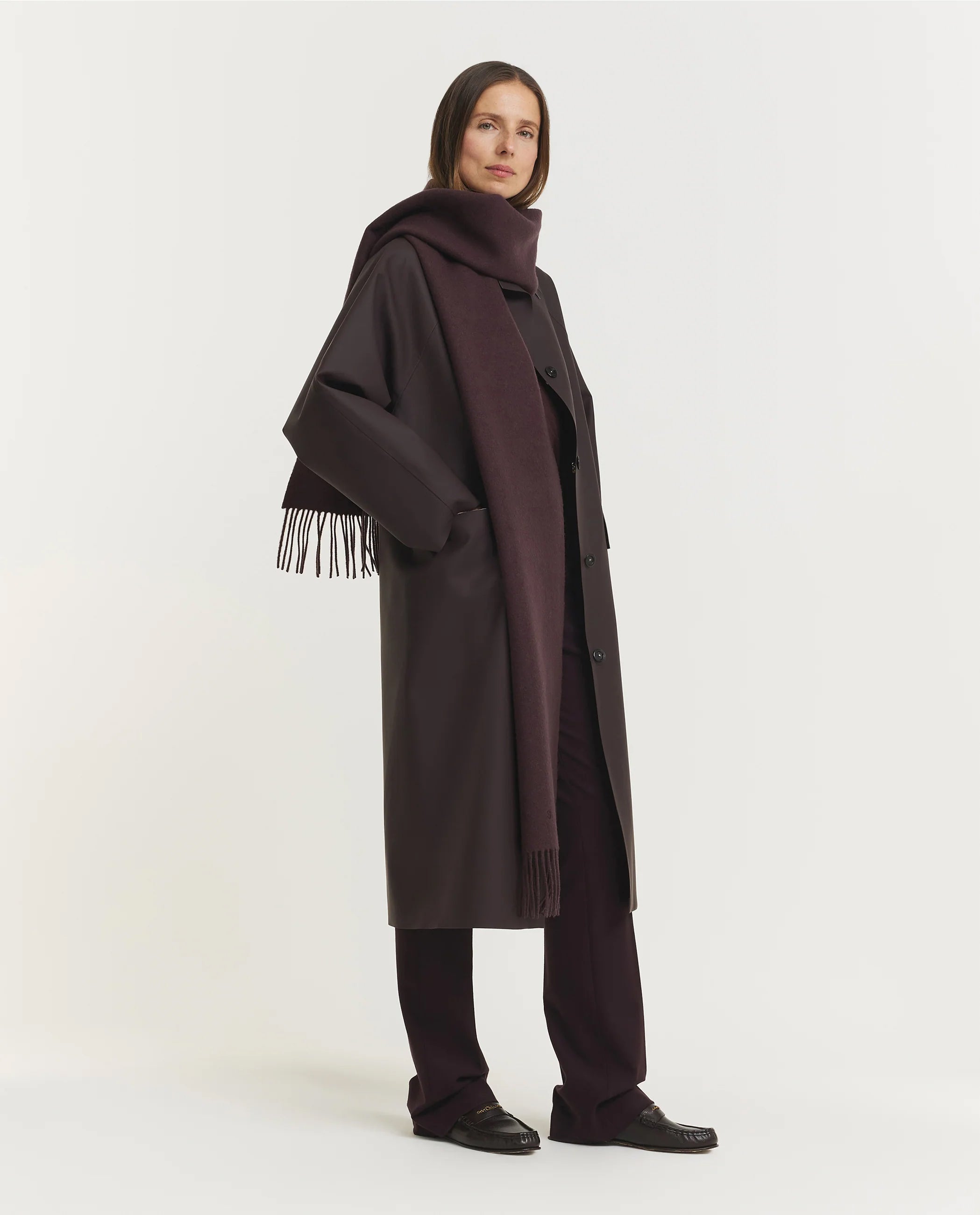 Wollen Cecile Shawl - Paars