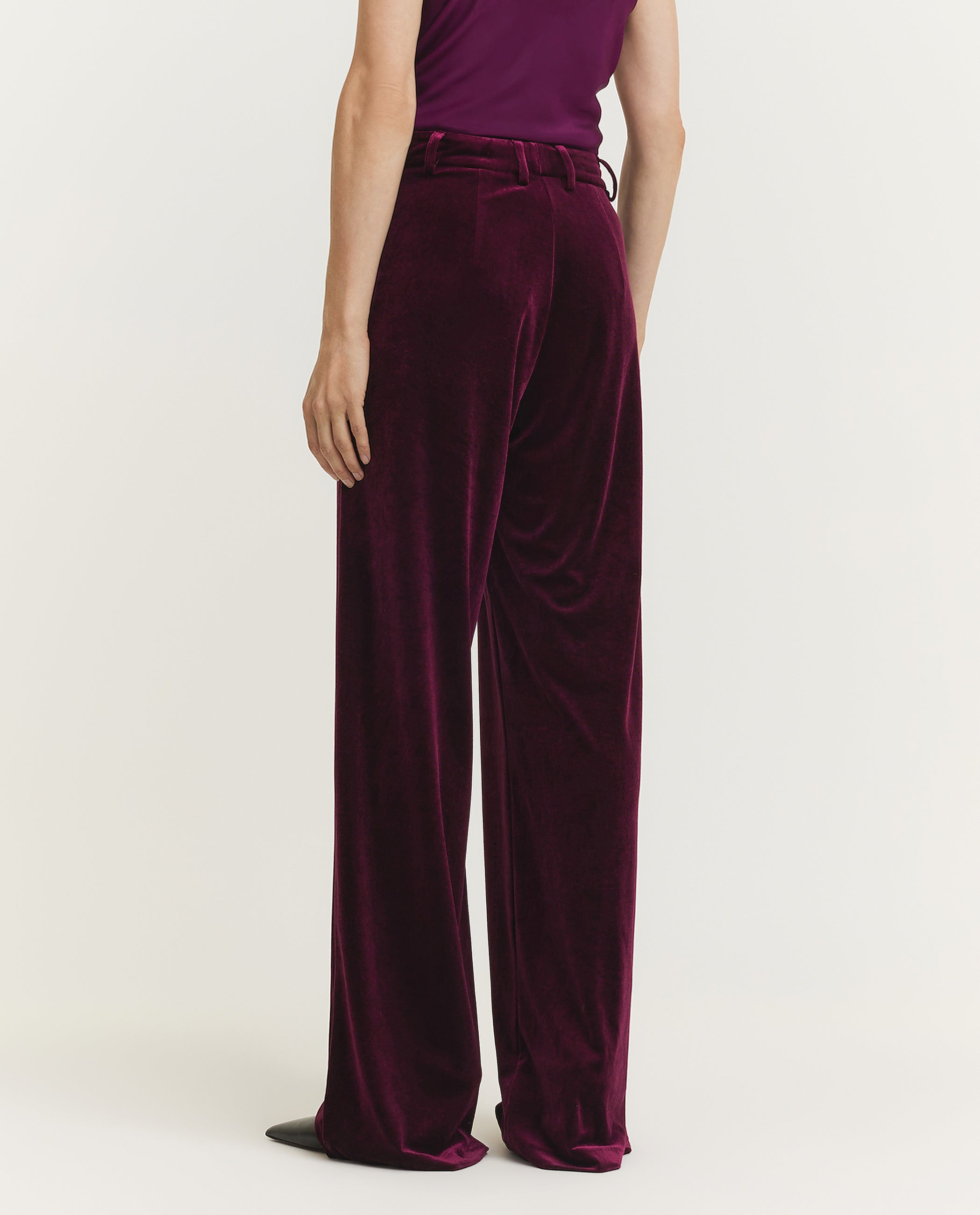 Velvet Wide Leg Trousers