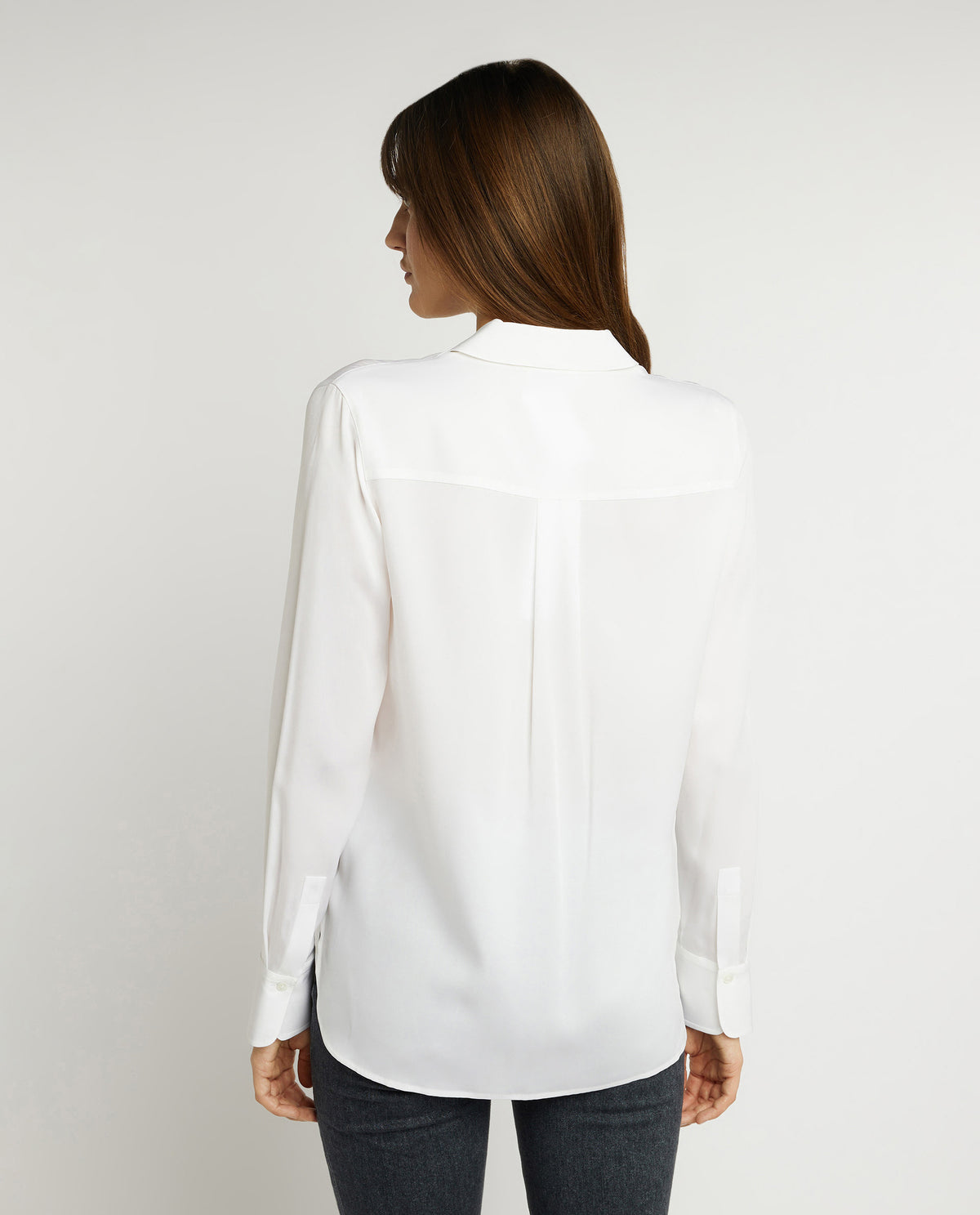 Silk-stretch blouse