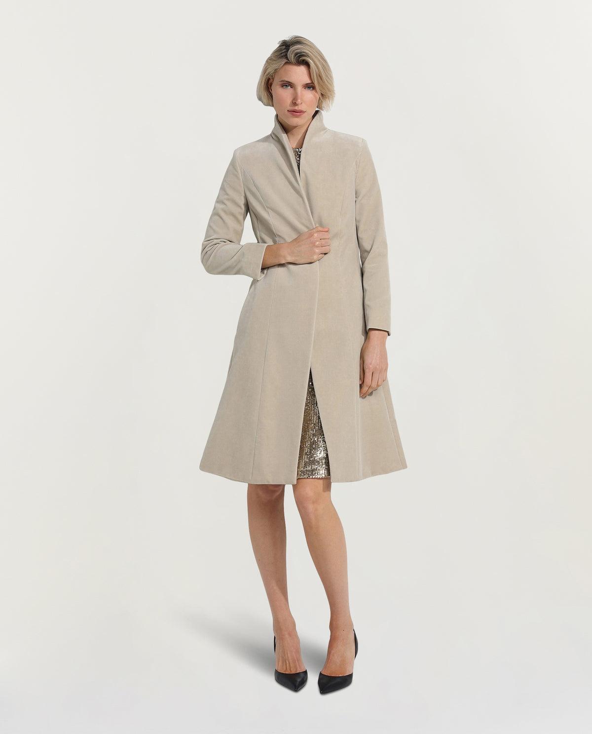 Lange fluwelen blazer