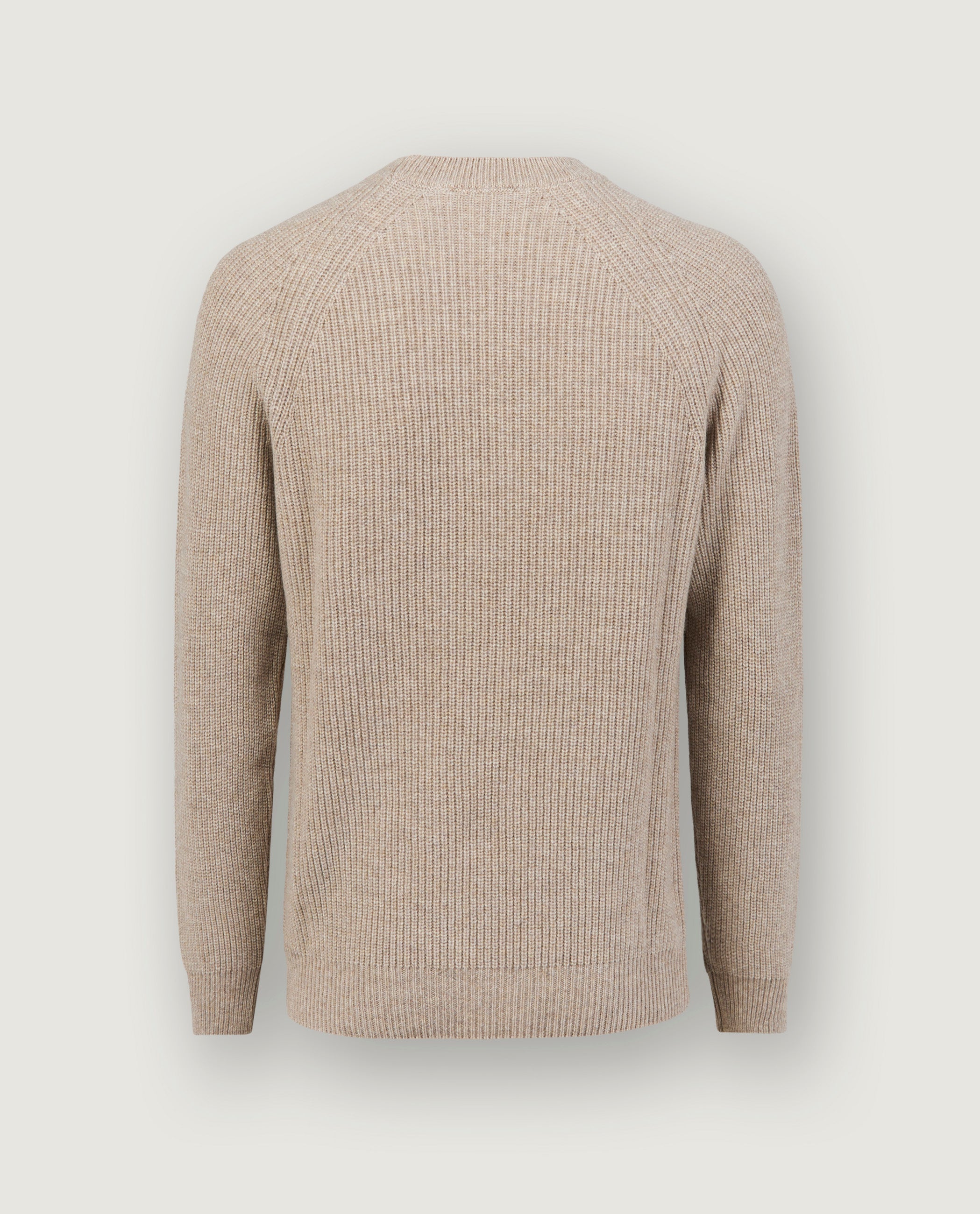 Cashmere Rib Trui - Lichtbruin