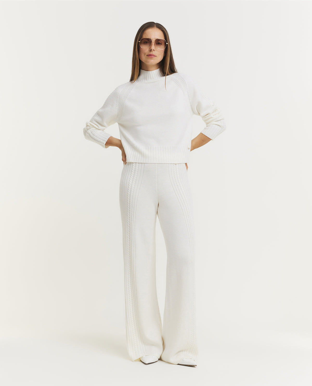 Wool Cable Trousers